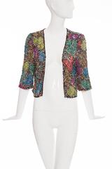 Dries Van Noten Sheer Cardigan With Polychrome Sequins, Fall 2008
