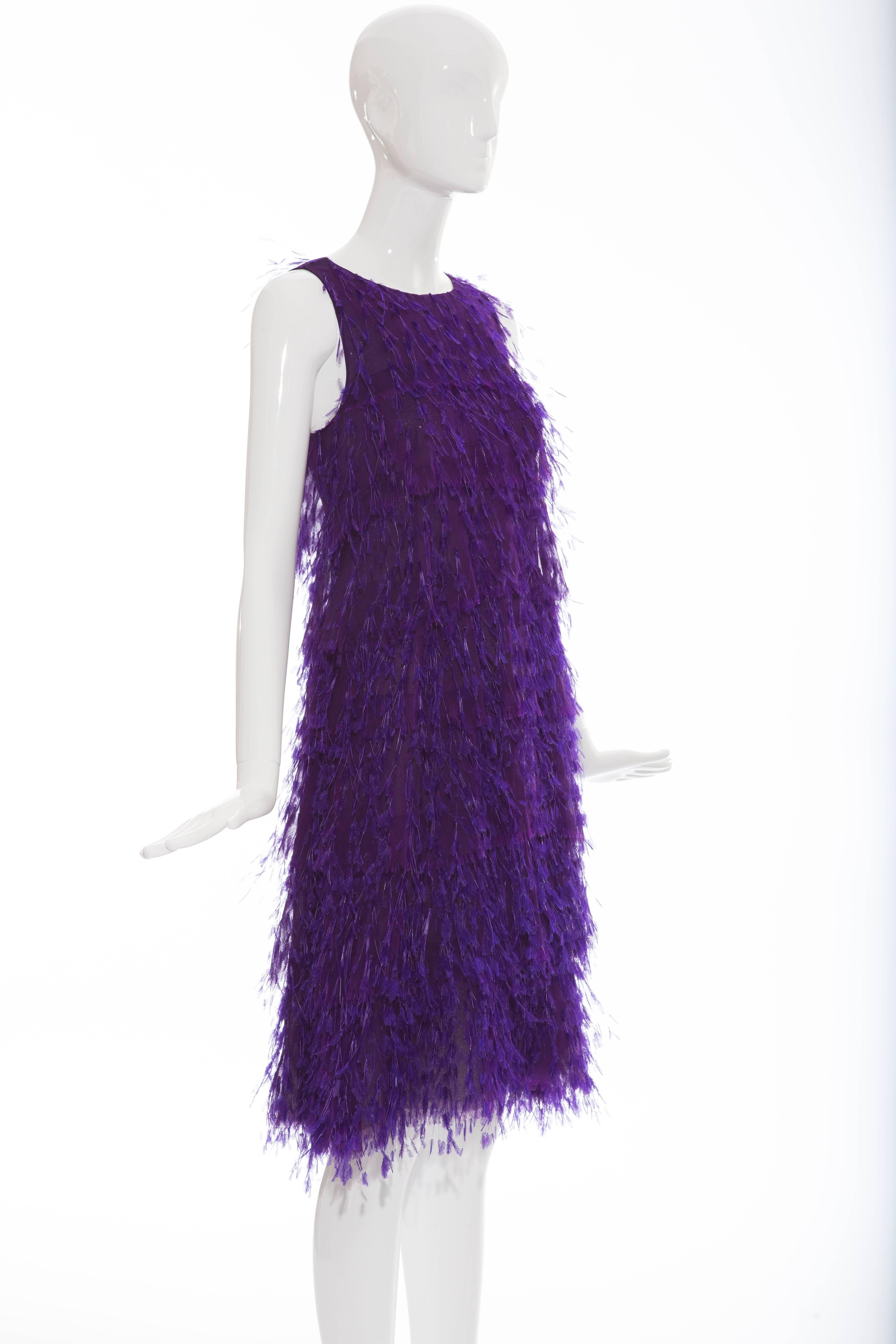 Women's Chado Ralph Rucci Silk Dress With Feather Detail, Fall 2013
