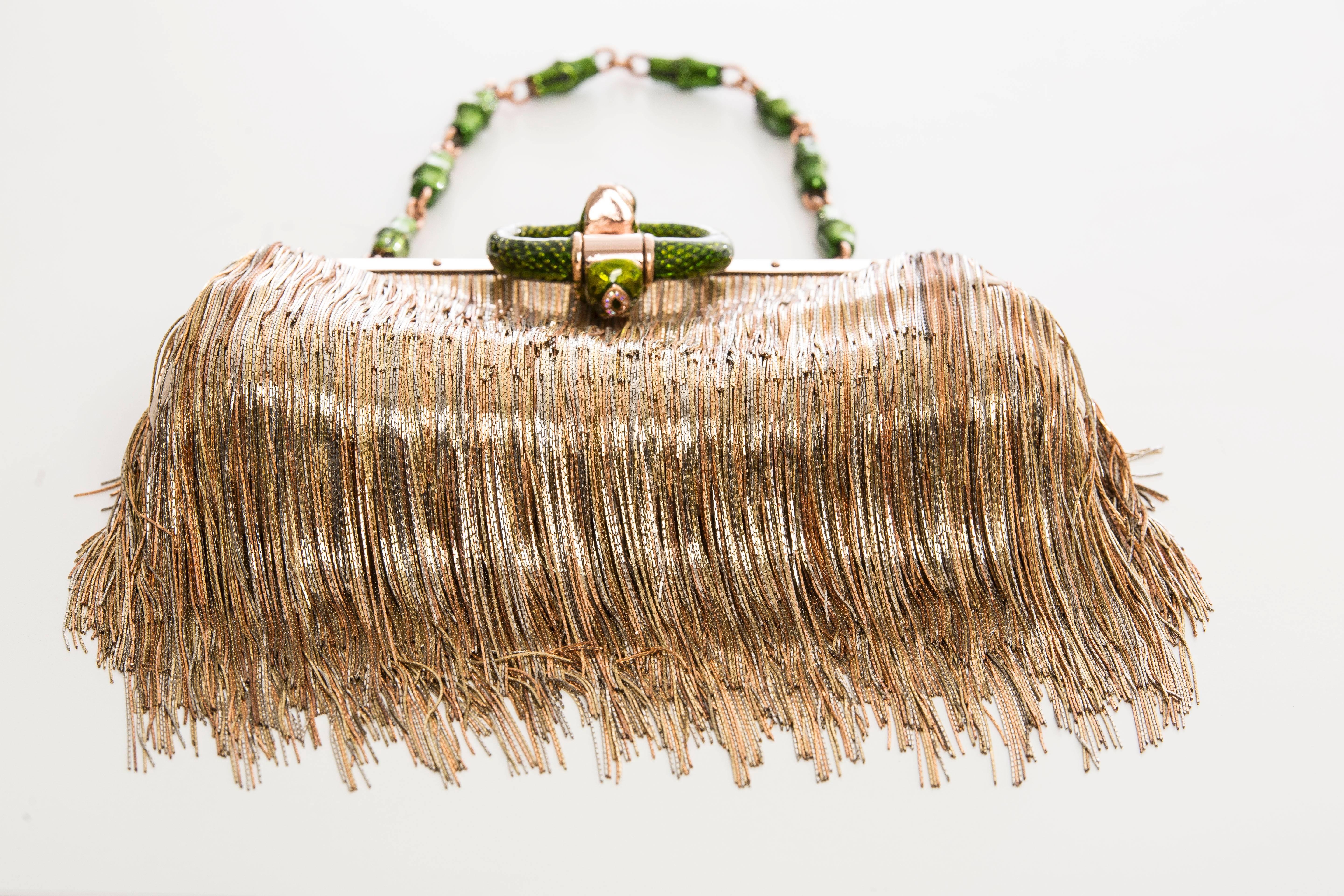 Tom Ford für Gucci, Abendtasche mit Drachenkette und Fransen, Frühjahr-Sommer 2004 2
