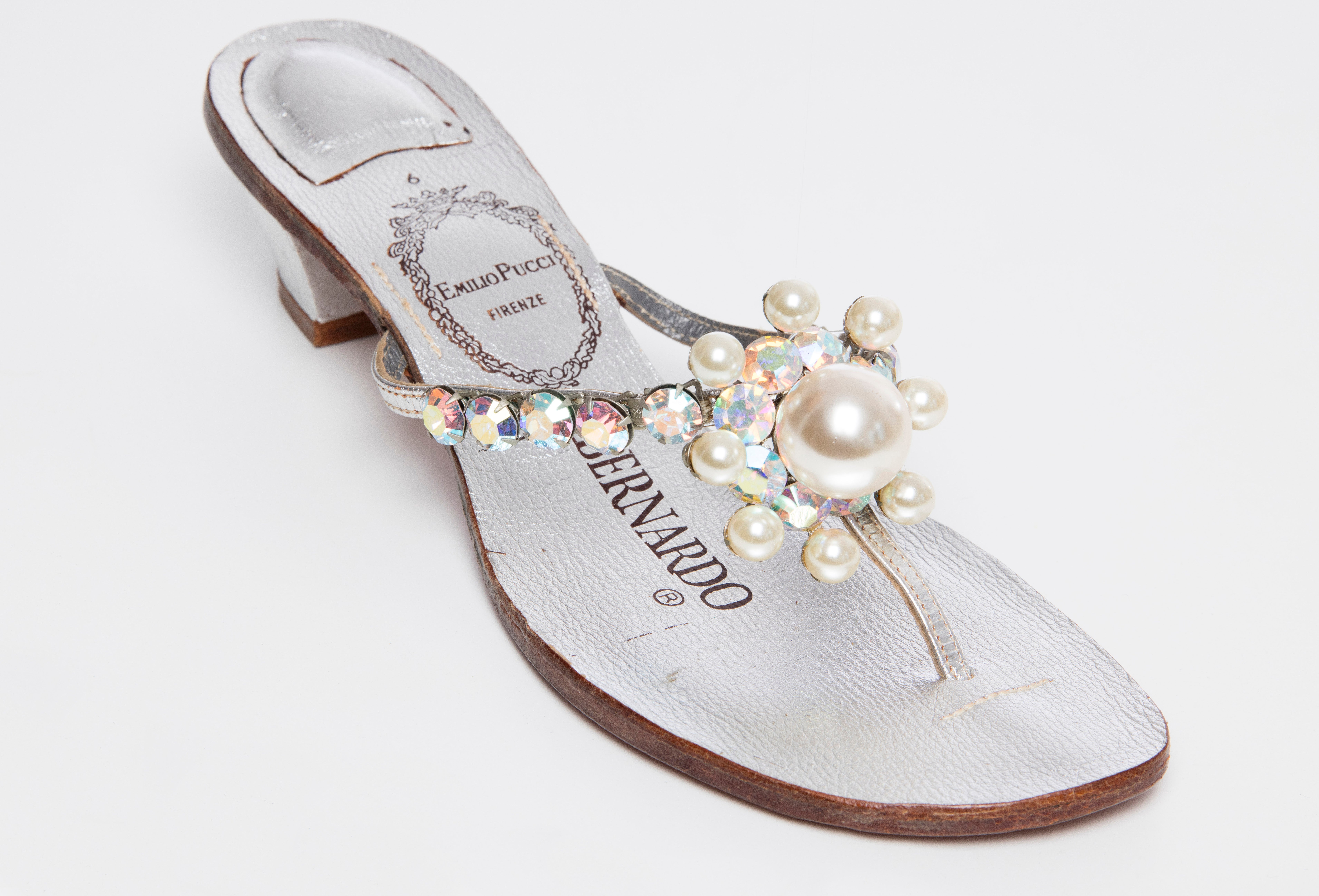 emilio pucci pearl sandals