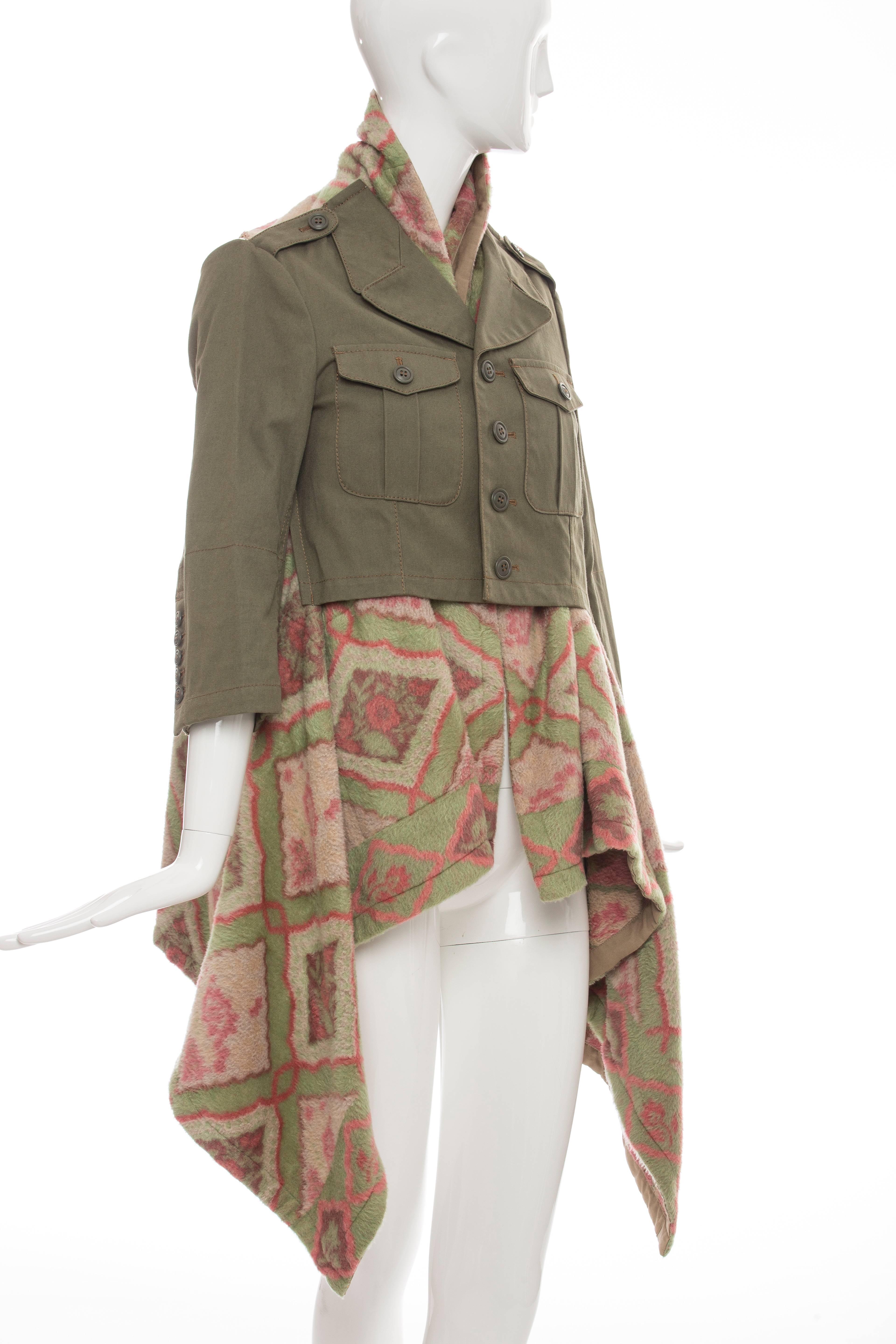 Comme des Garcons Coat With Layered Fleece Inset, Fall 2009 In Excellent Condition In Cincinnati, OH