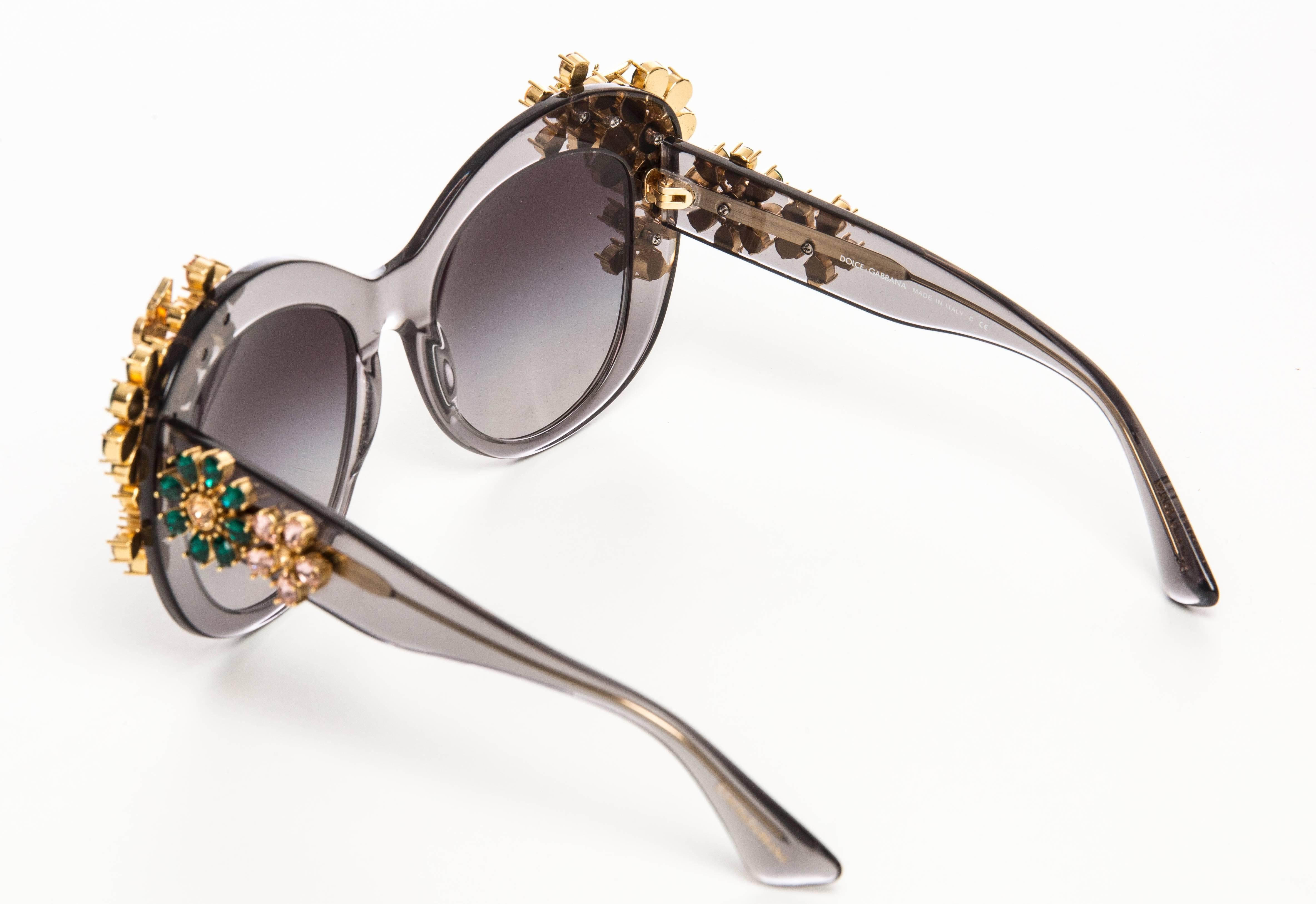 Gray Dolce & Gabbana Enchanted Beauties Collection Sunglasses, Spring - Summer 2015