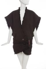 Issey Miyake Grey Fringed Woven Vest Featured In The Irving Penn Book, Fall 1984