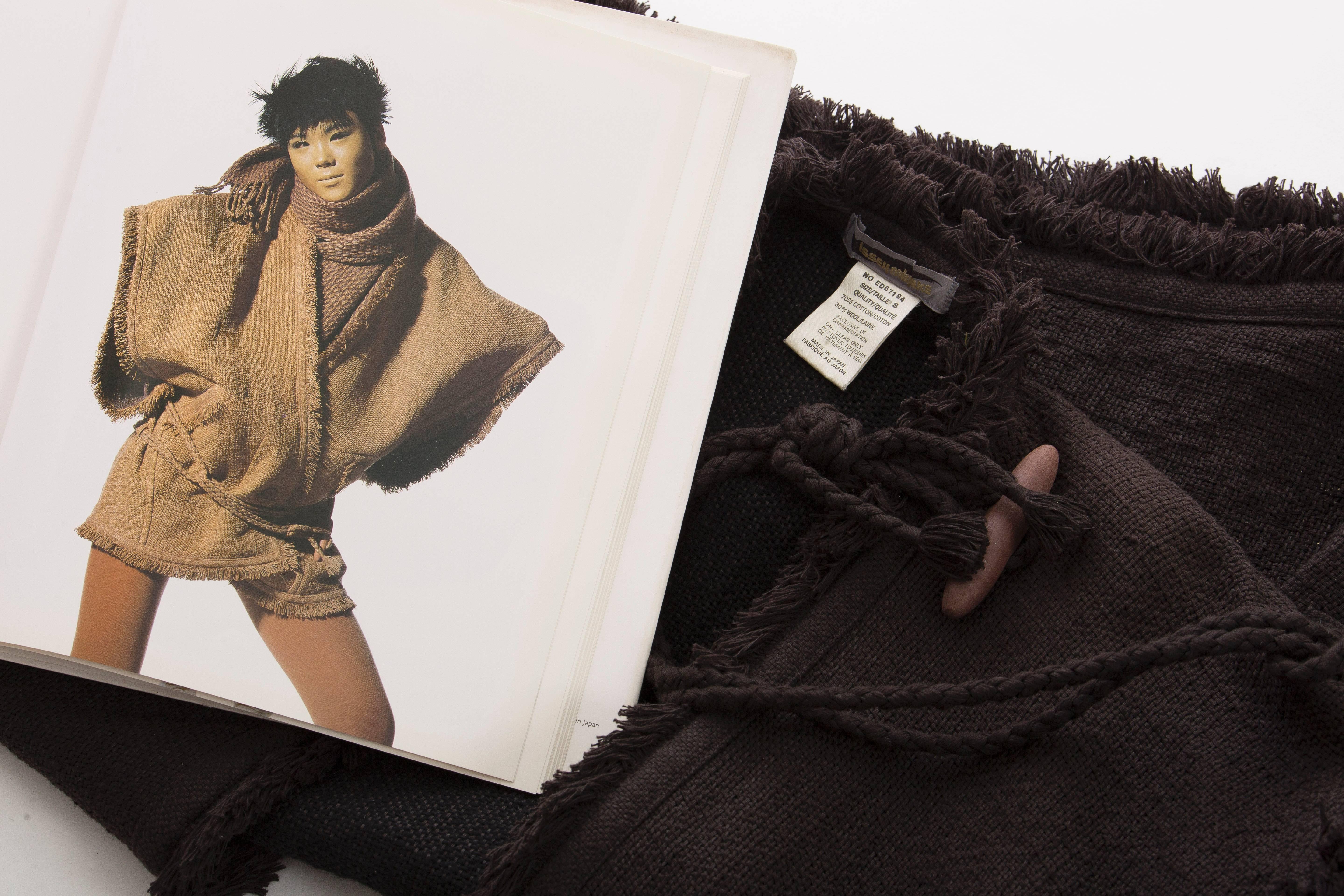 Issey Miyake Grey Fringed Woven Vest Featured In The Irving Penn Book, Fall 1984 For Sale 2