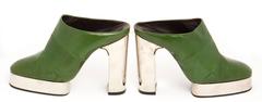 Bally By Pancaldi Leather Platform Shoes, Circa 1970's
