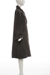 Issey Miyake Grey Double Breasted Trench Coat, Circa 1990's