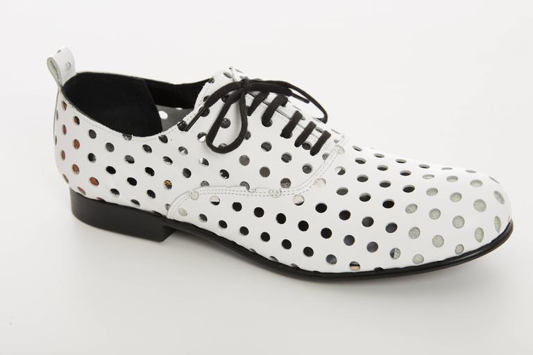 Comme des Garcons Perforated Leather Oxfords, Spring