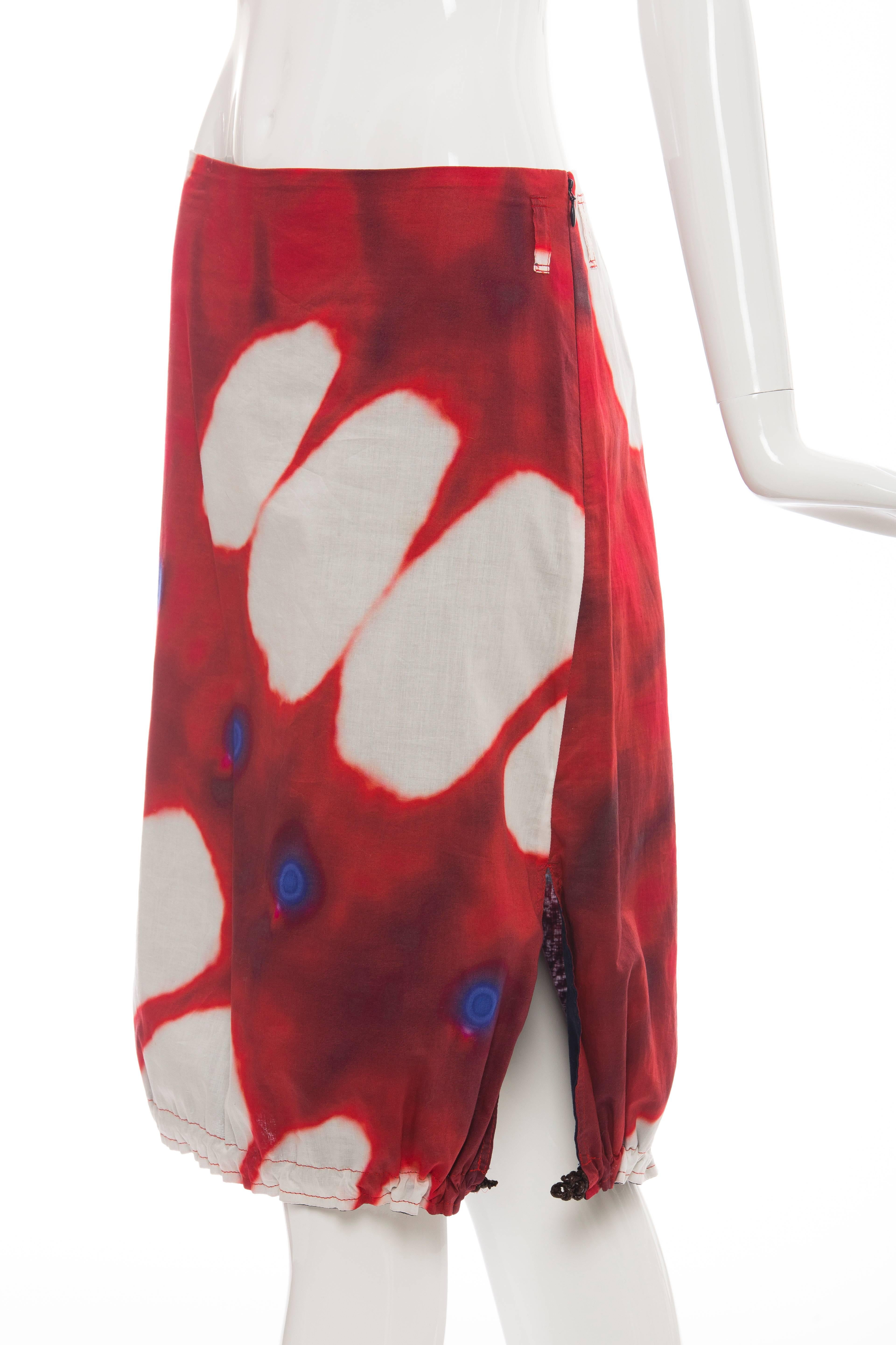Women's Issey Miyake Tie-Die Cotton Skirt Suit, Spring 2007 For Sale