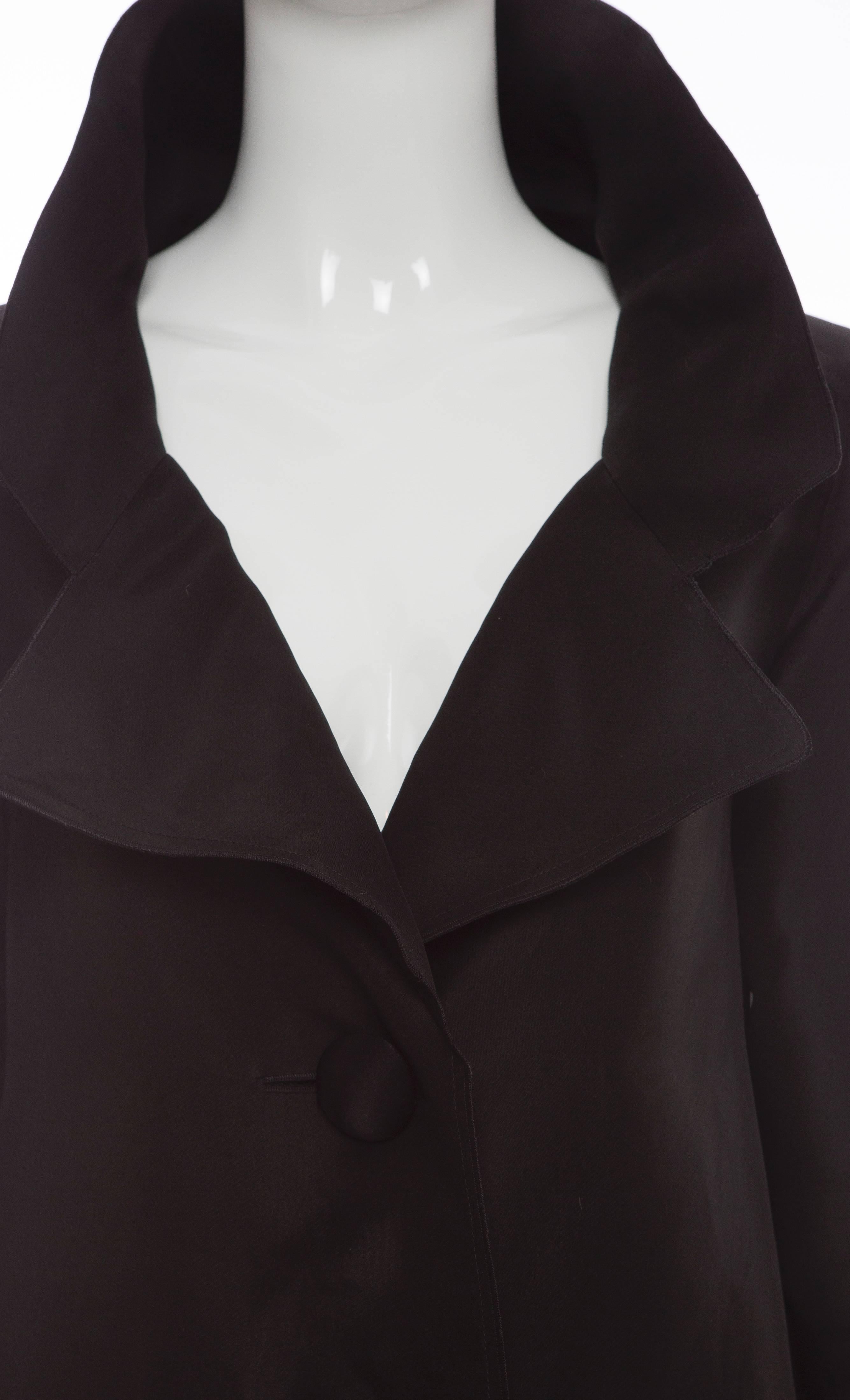    Alber Elbaz for Lanvin Black Silk Lightweight Evening Coat, Fall 2006 For Sale 2
