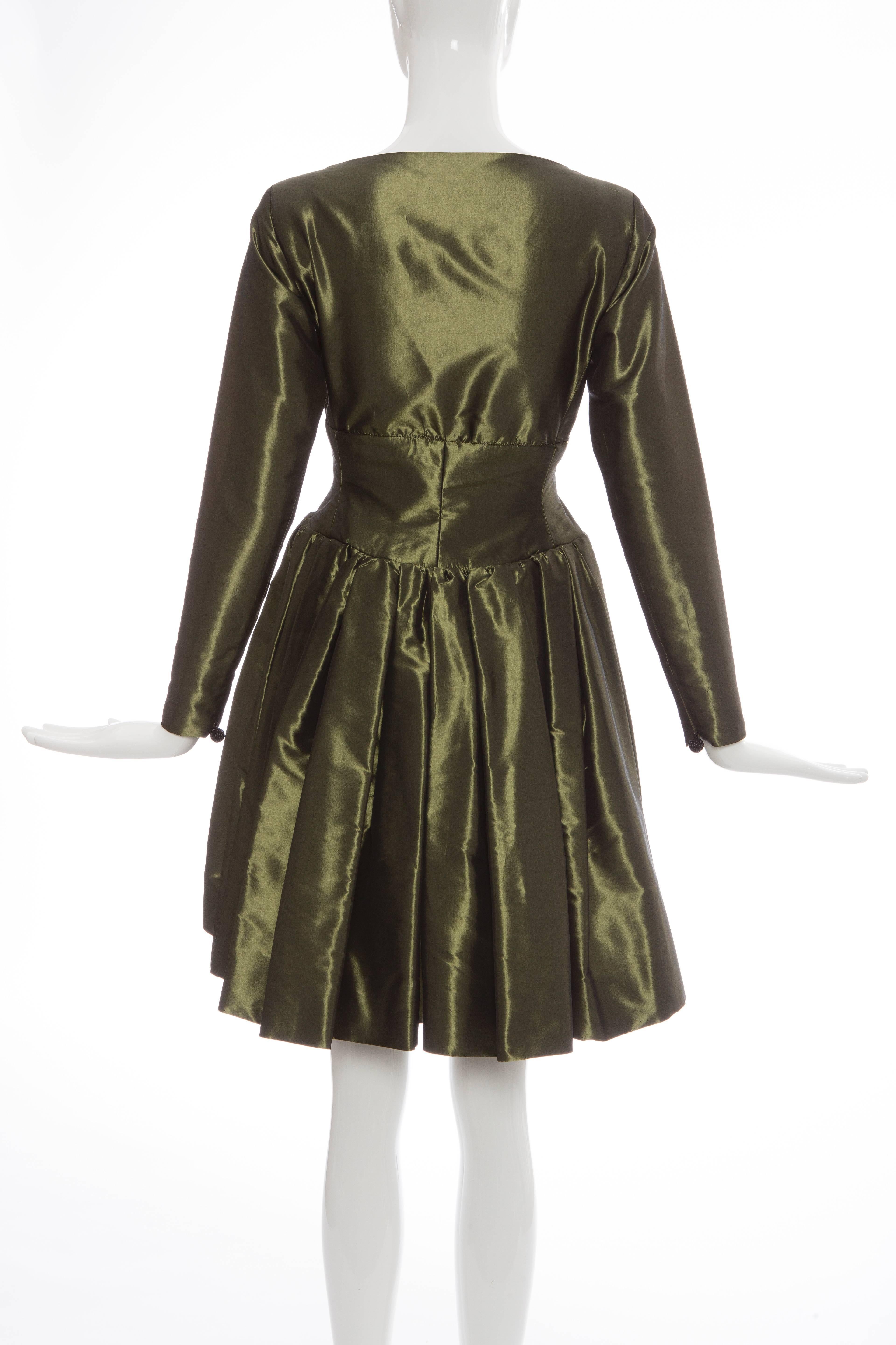 Yves Saint Laurent Rive Gauche Silk Taffeta Evening Dress, Circa 1980s In Good Condition In Cincinnati, OH