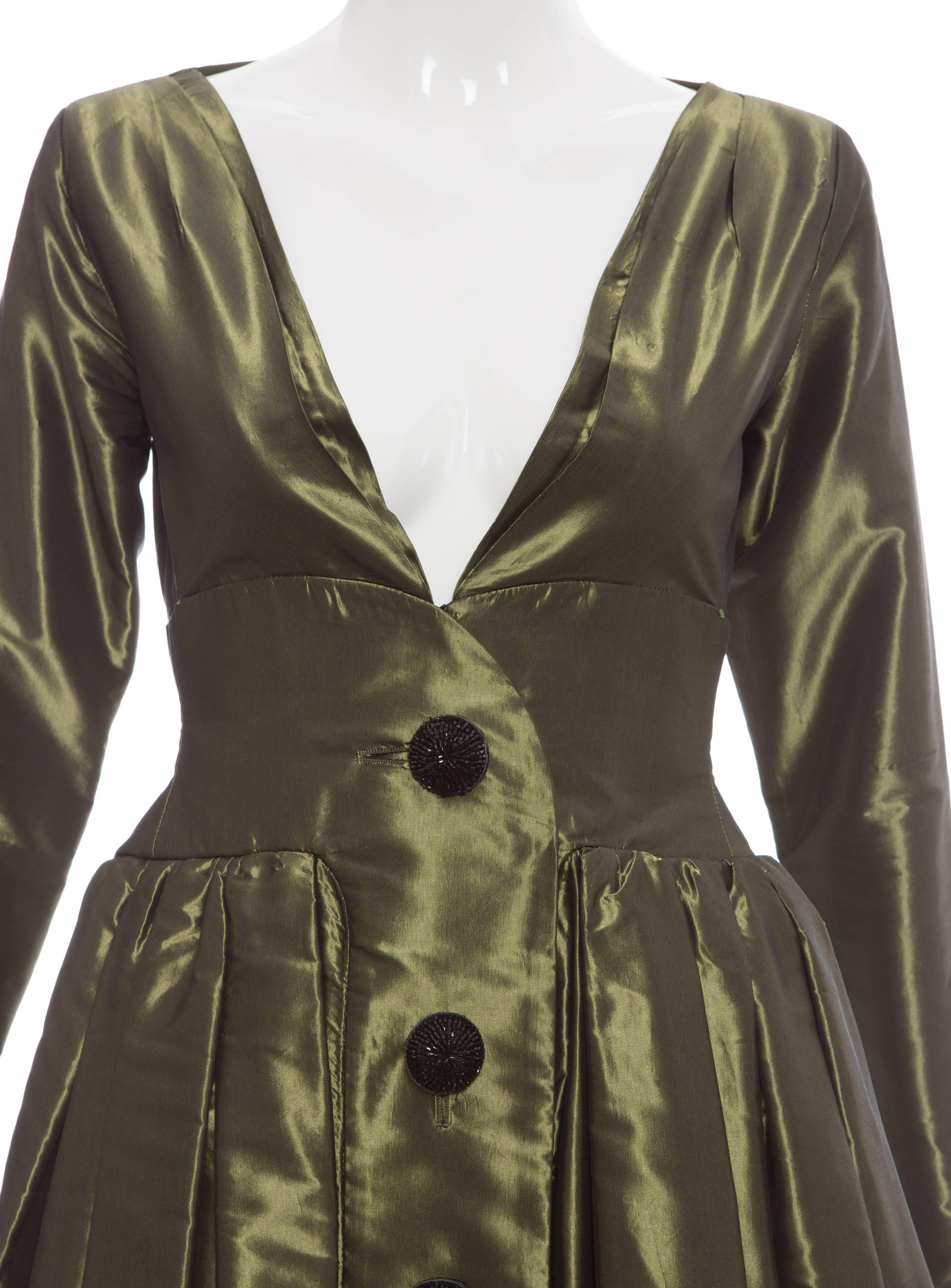 Yves Saint Laurent Rive Gauche Silk Taffeta Evening Dress, Circa 1980s 1