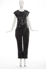 K T Z  Jumpsuit With Nylon Embroidered 3D Crocodile Skin, Spring 2015
