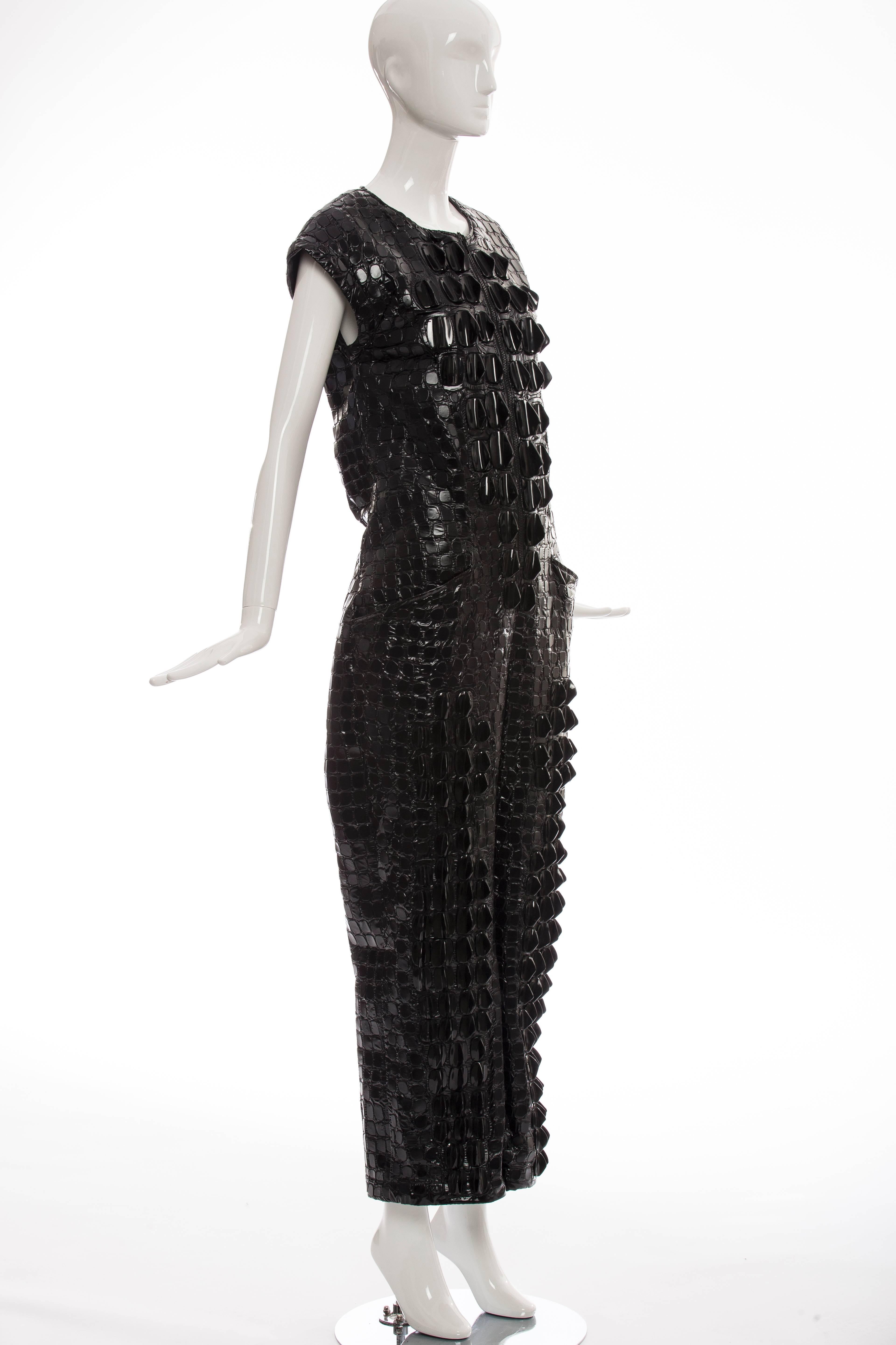 K T Z  Jumpsuit With Nylon Embroidered 3D Crocodile Skin, Spring 2015  In New Condition For Sale In Cincinnati, OH