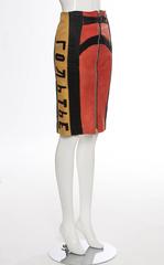 Jean Paul Gaultier 'Russian Constructivist' Leather Skirt, Autumn - Winter 1986