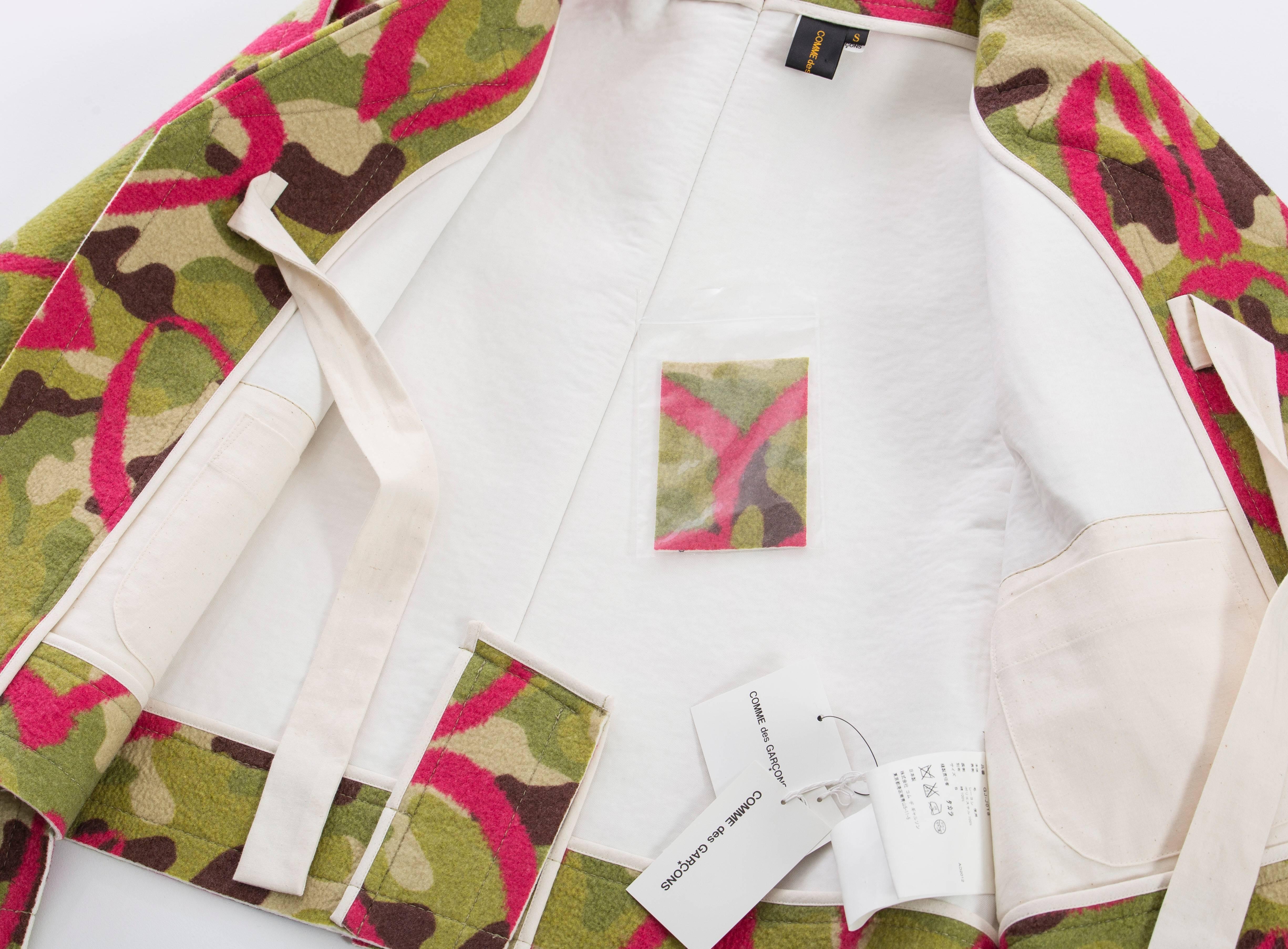 Comme des Garcons Runway 'Flat' or '2D'  Collection Camouflage Jacket, Fall 2012 For Sale 1