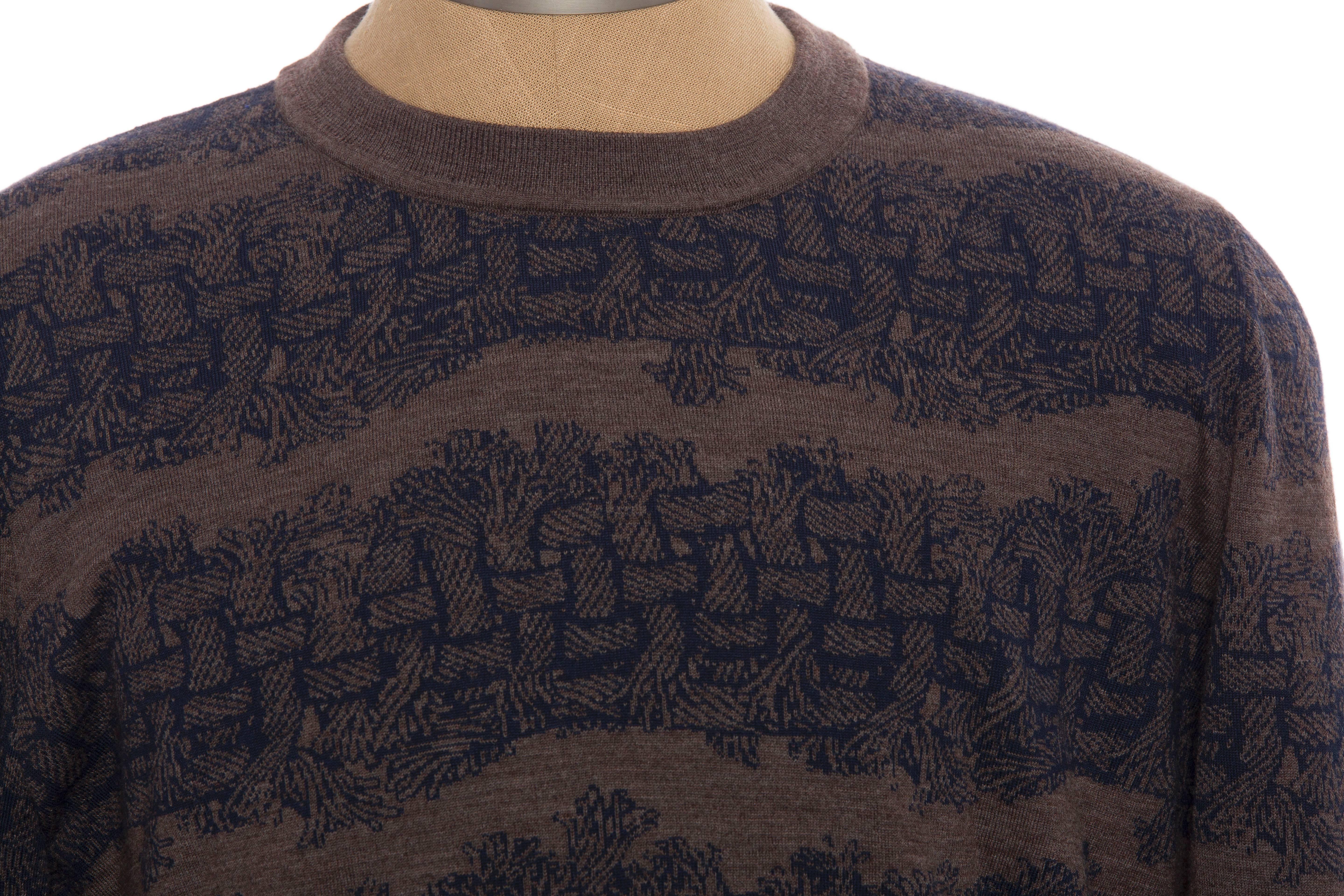 Black Louis Vuitton Christopher Nemeth Men's Wool Rope Pattern Sweater, Fall 2015