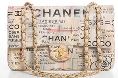 Chanel Limited Edition Graffiti Newspaper Print Double Flap Bag, Spring 2015