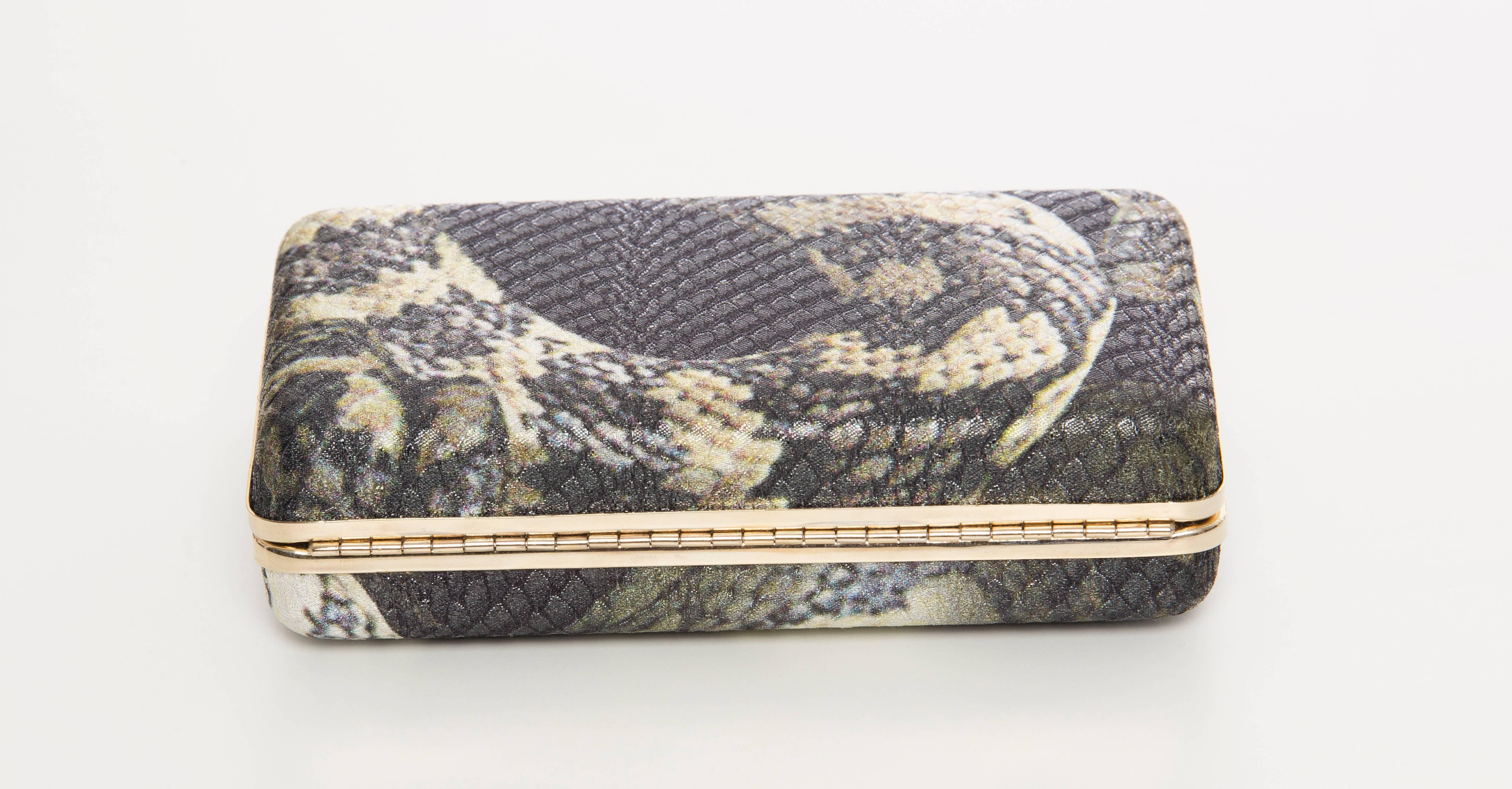 Women's Lanvin By Alber Elbaz Python Print Minaudiere Clutch, Spring - Summer 2012