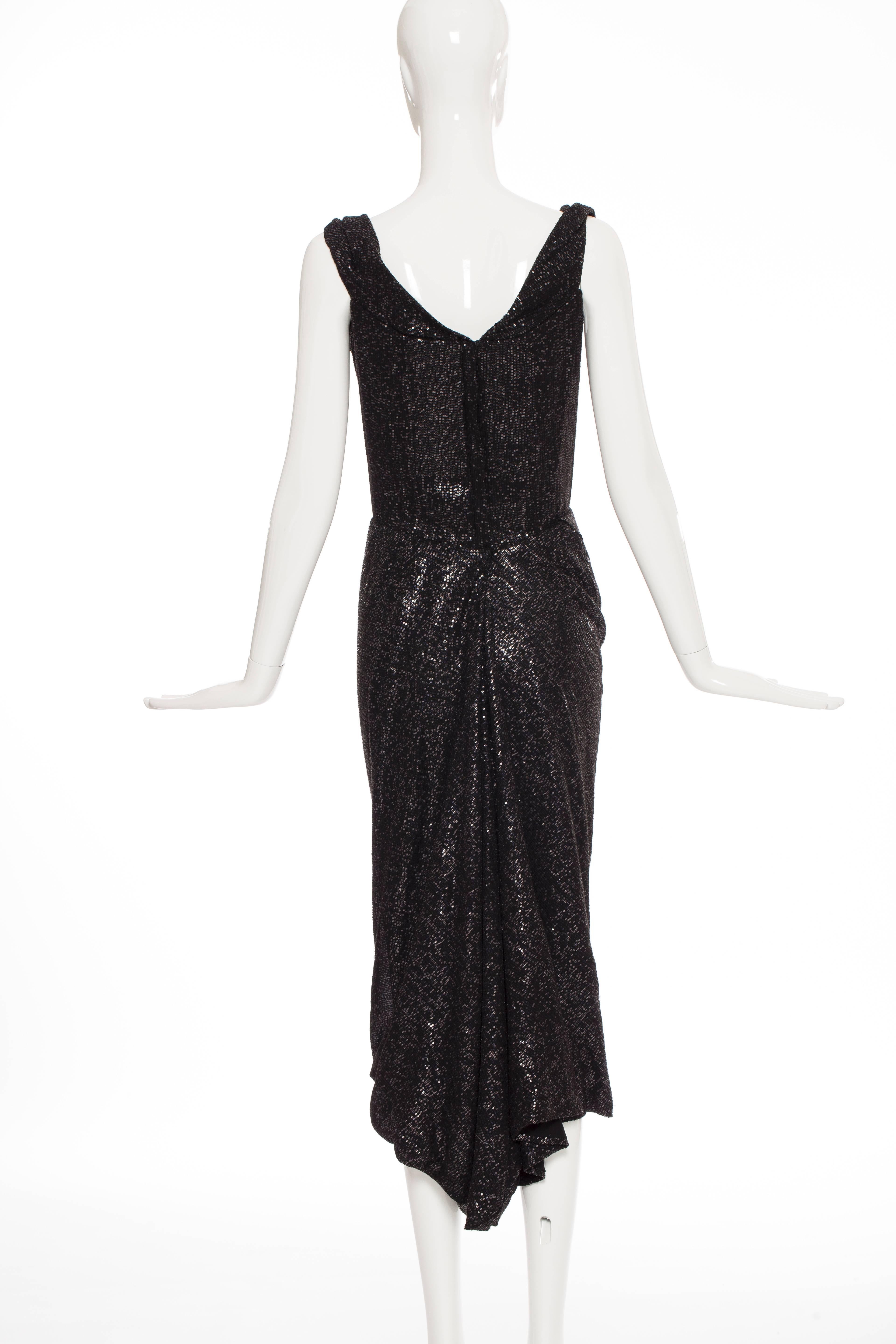 Women's Vivienne Westwood Gold Label Black Sequined Evening Dress, Autumn - Winter 2011