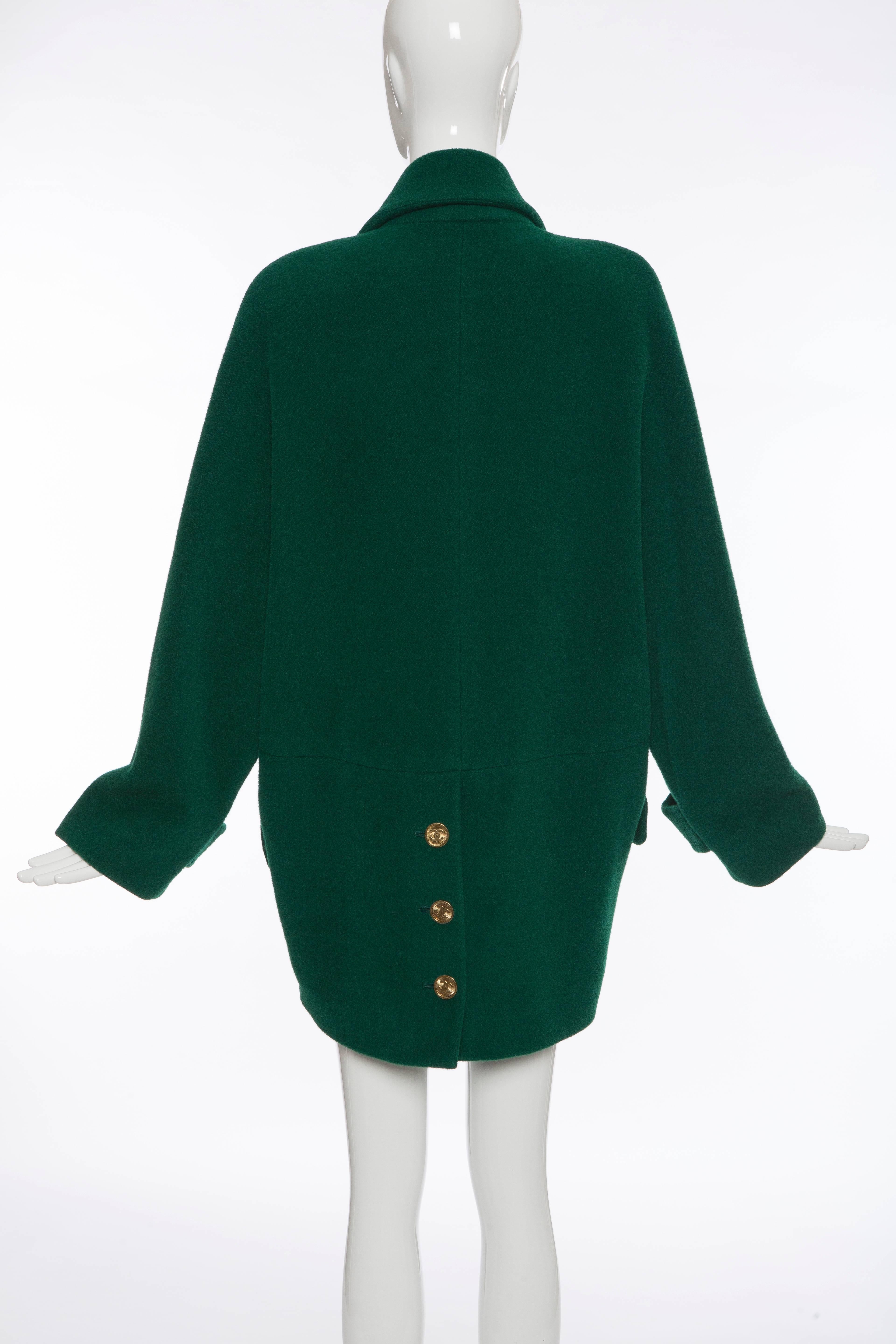 chanel green coat