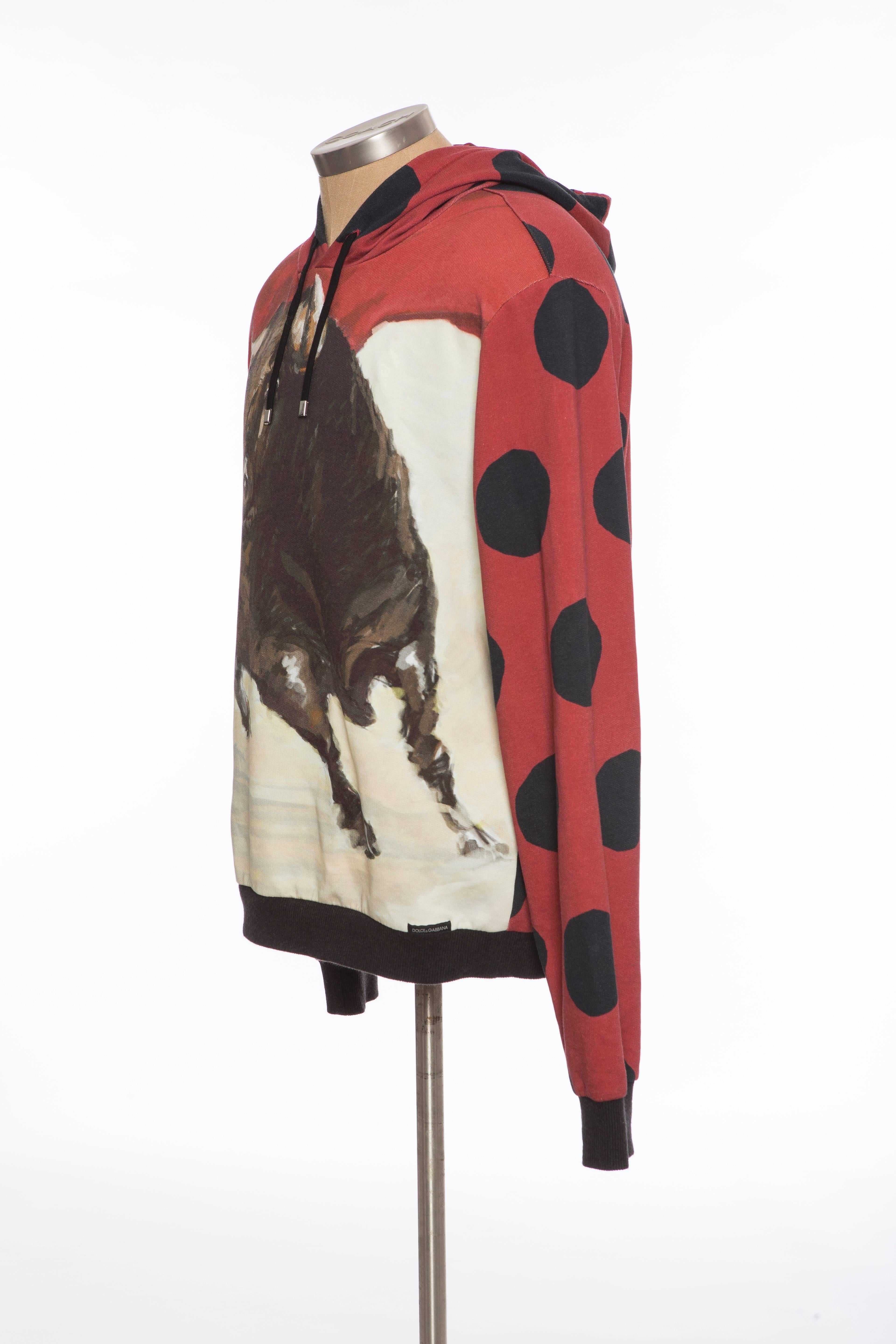 Dolce & Gabbana Men's Cotton Bull Print Sweatshirt, Spring - Summer 2015 1