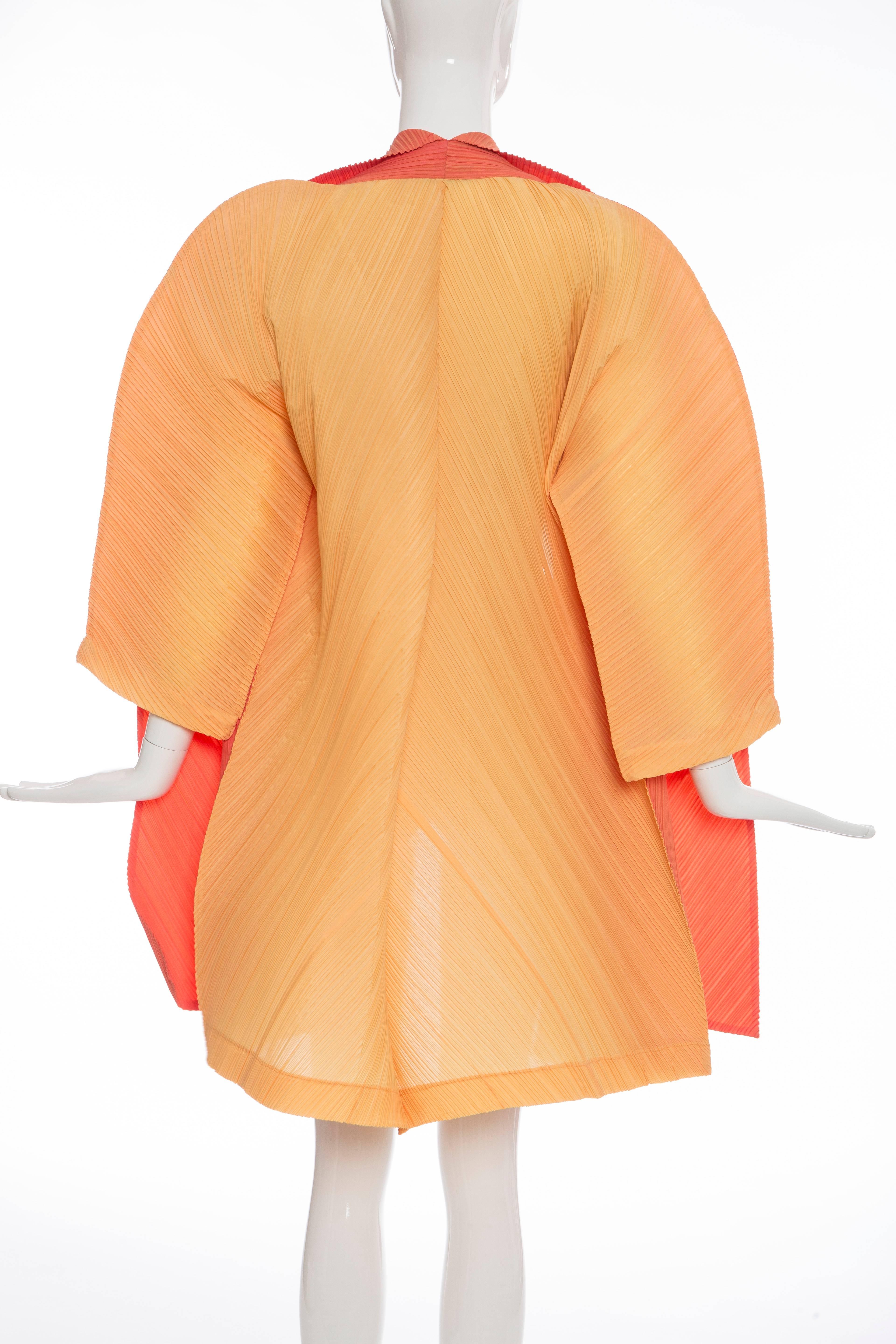 Women's Issey Miyake Colorblock Pleated Cocoon Jacket, Spring 1995 For Sale