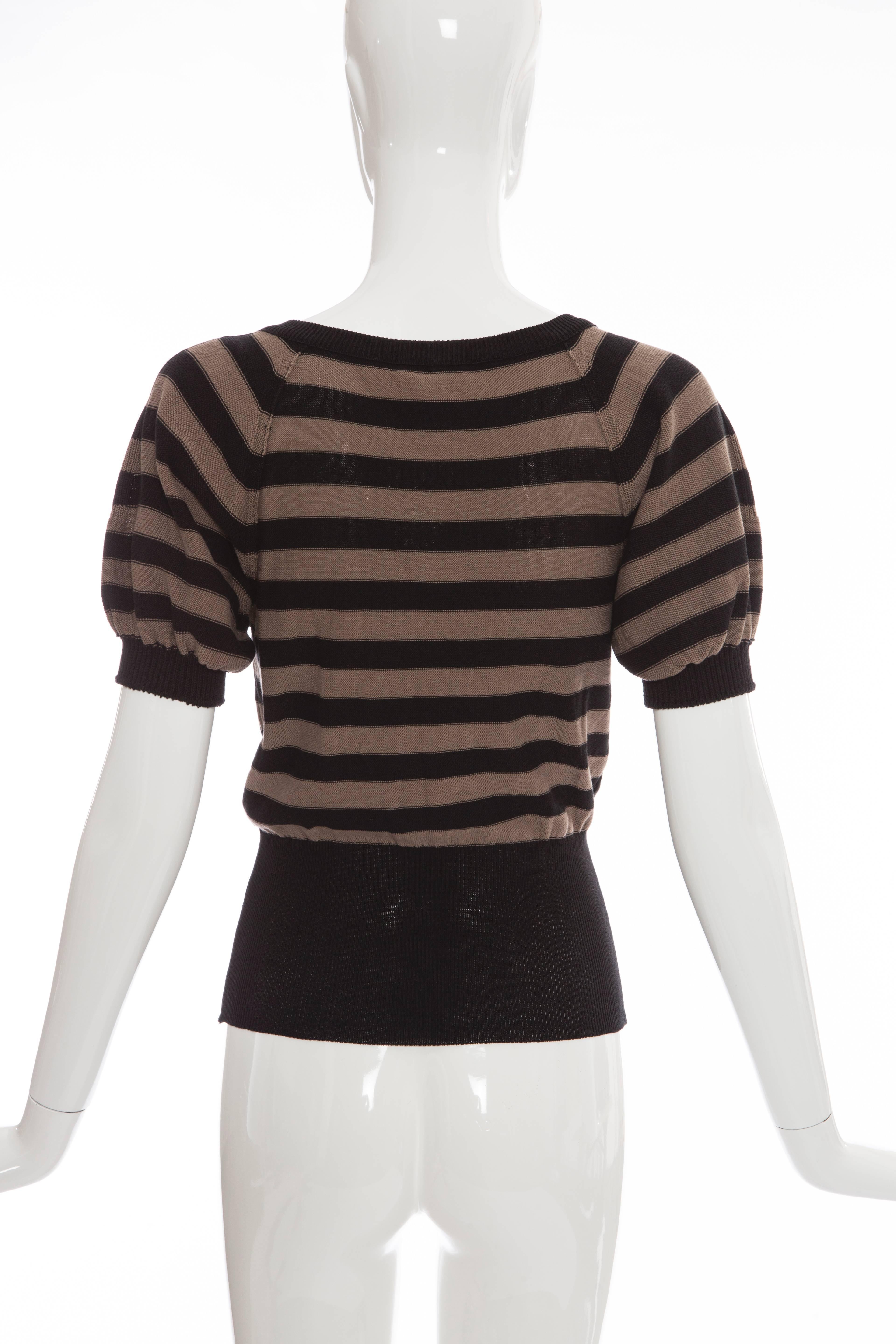 Sonia Rykiel Striped Cotton Knit Sweater, Spring - Summer 2005 In Excellent Condition In Cincinnati, OH