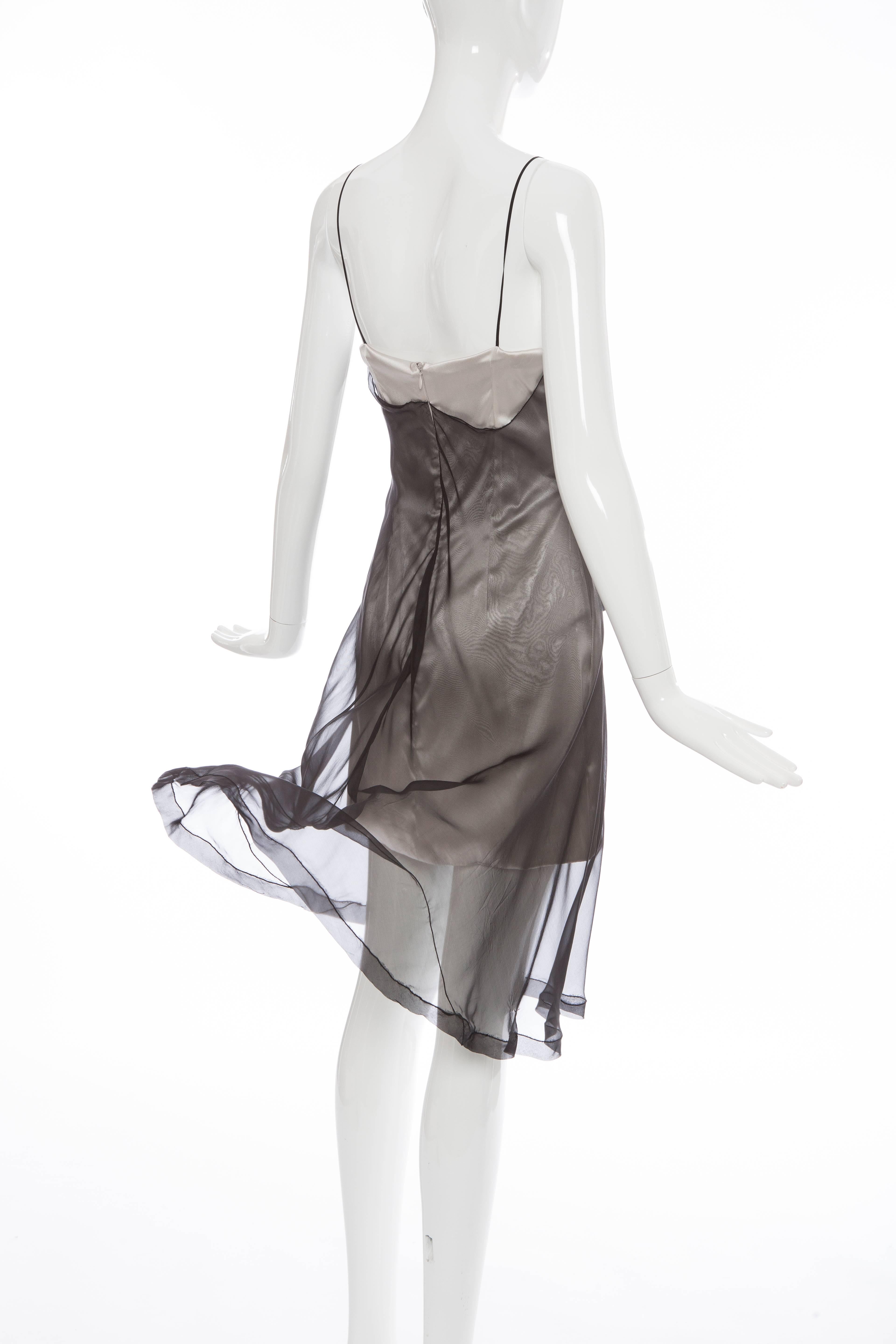 Women's Dolce & Gabbana Runway Silk Chiffon Stromboli Collection Dress, Spring 1998 For Sale