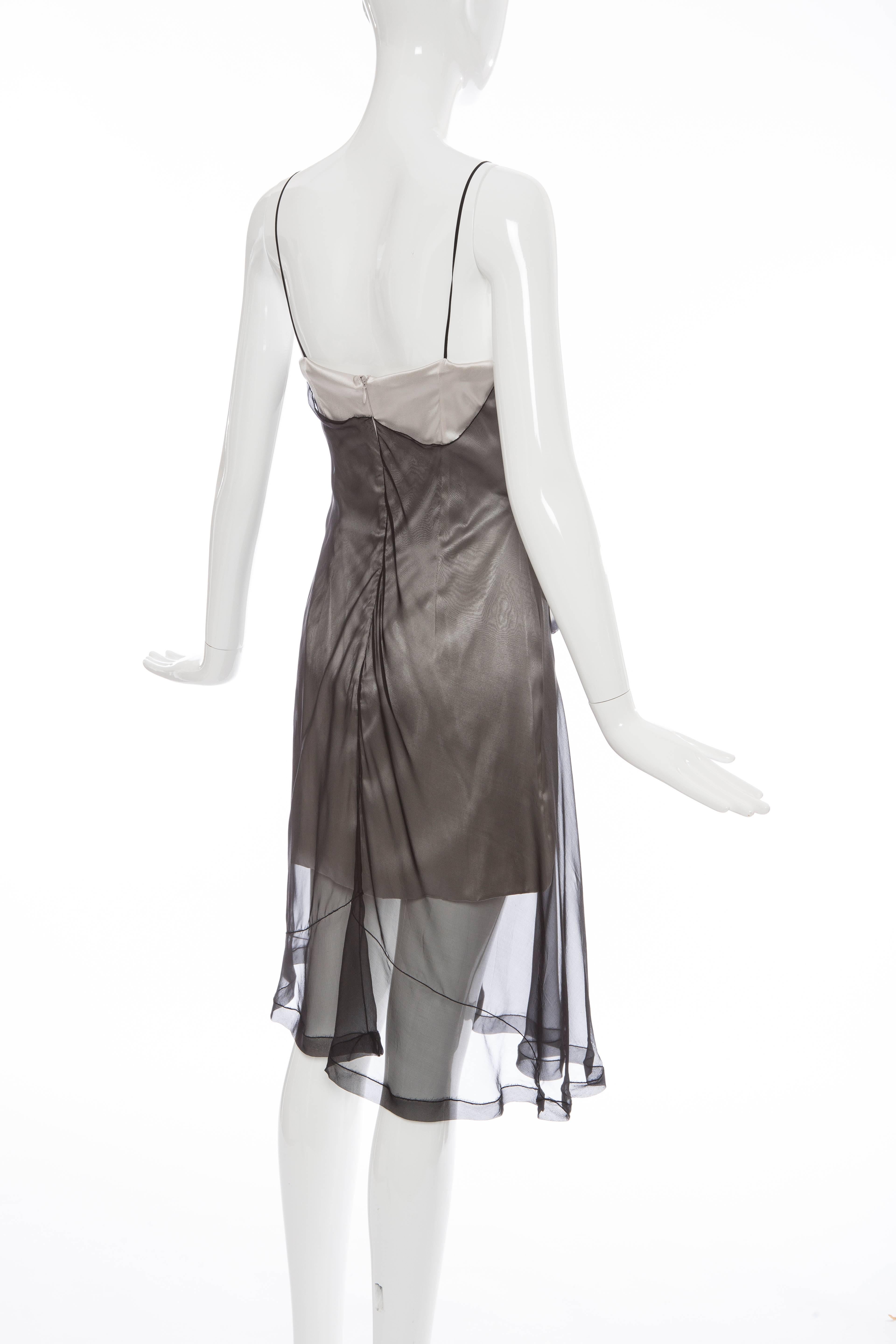 Dolce & Gabbana Runway Silk Chiffon Stromboli Collection Dress, Spring 1998 For Sale 1