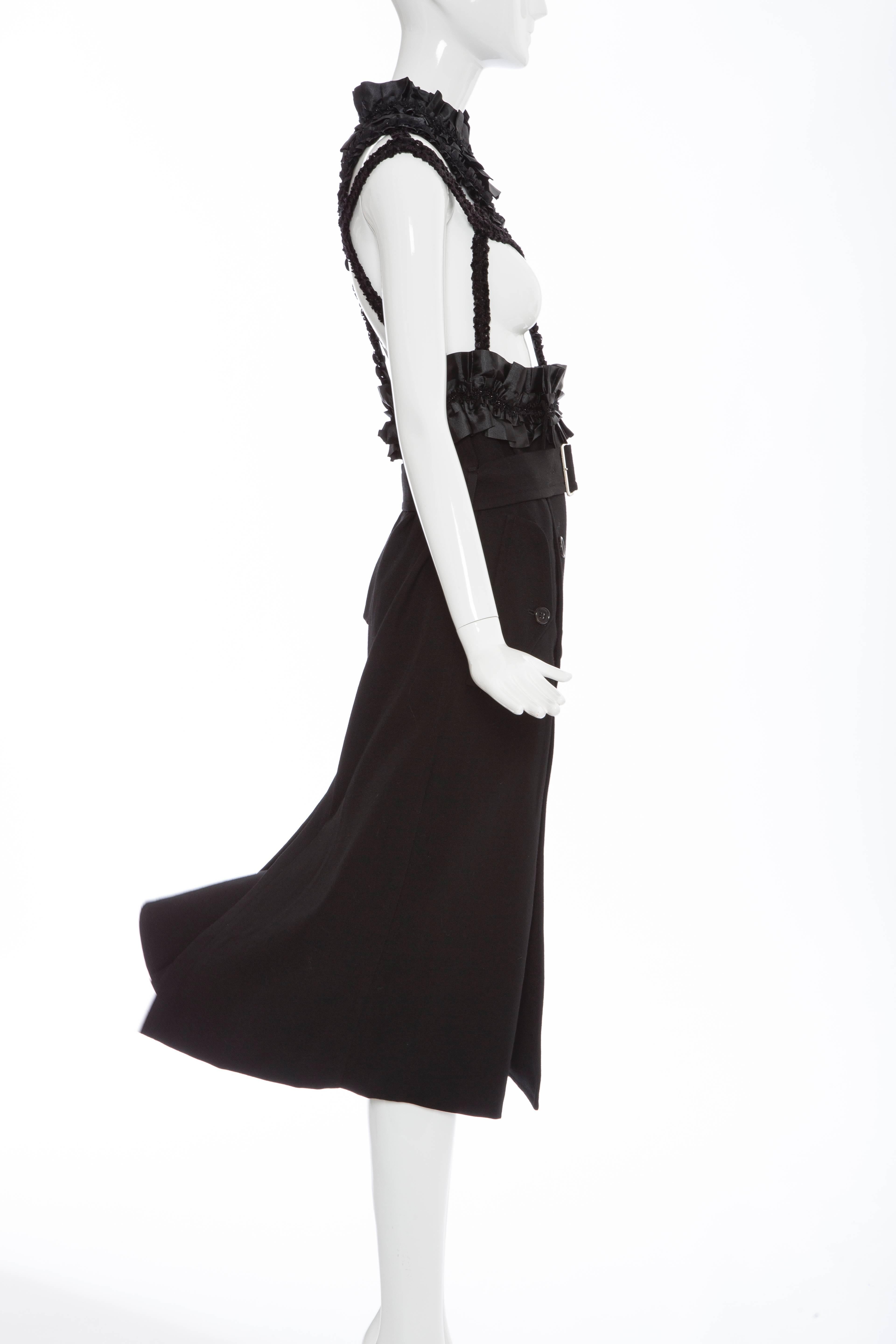 Comme des Garcons Black Wool & Satin Harness Dress, Autumn - Winter 2008 4