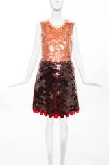 Prada Sleeveless Dress With Large Paillettes And Scoop Back, Fall 2011