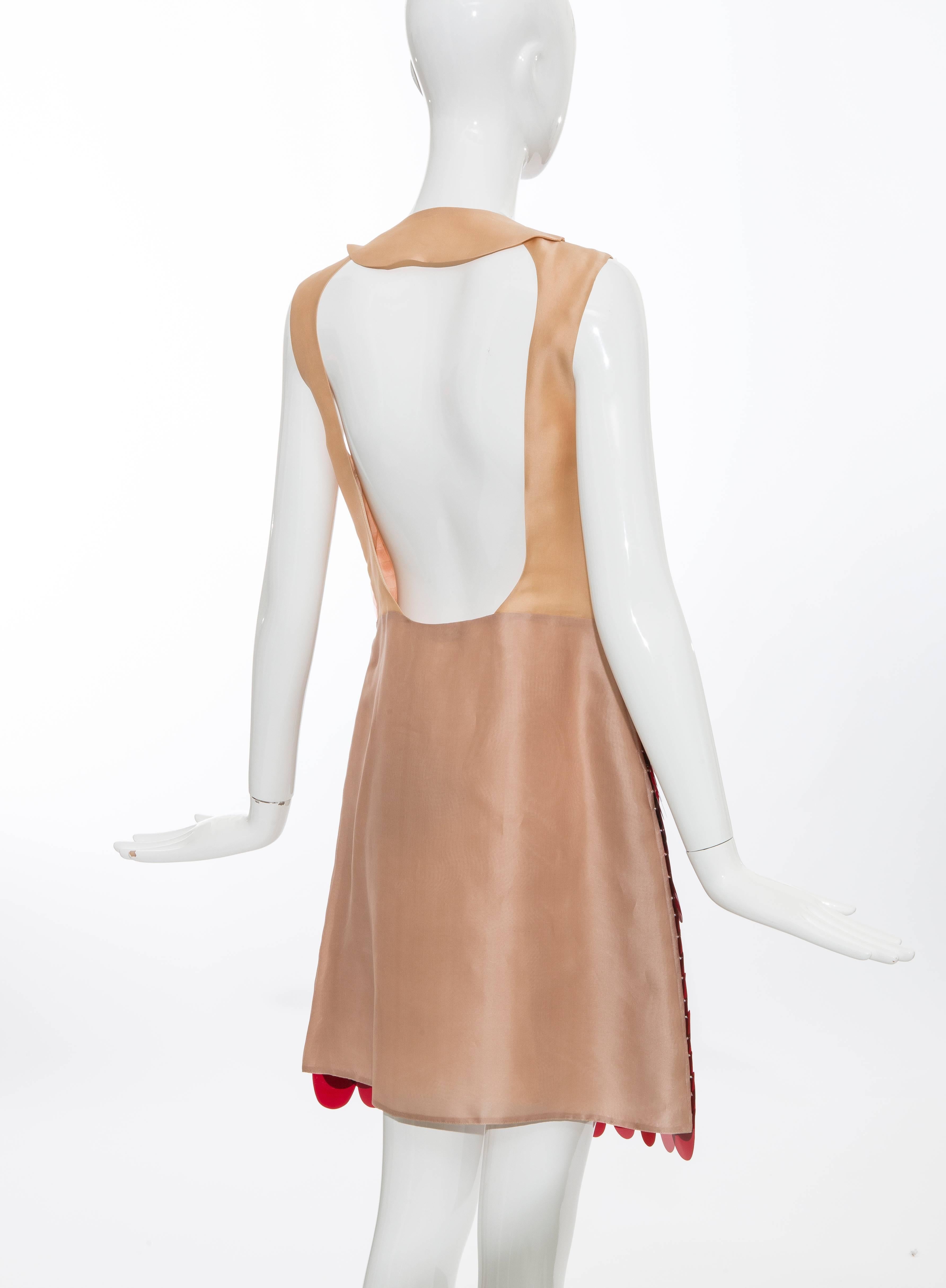 Prada Sleeveless Dress With Large Paillettes And Scoop Back, Fall 2011 In New Condition In Cincinnati, OH