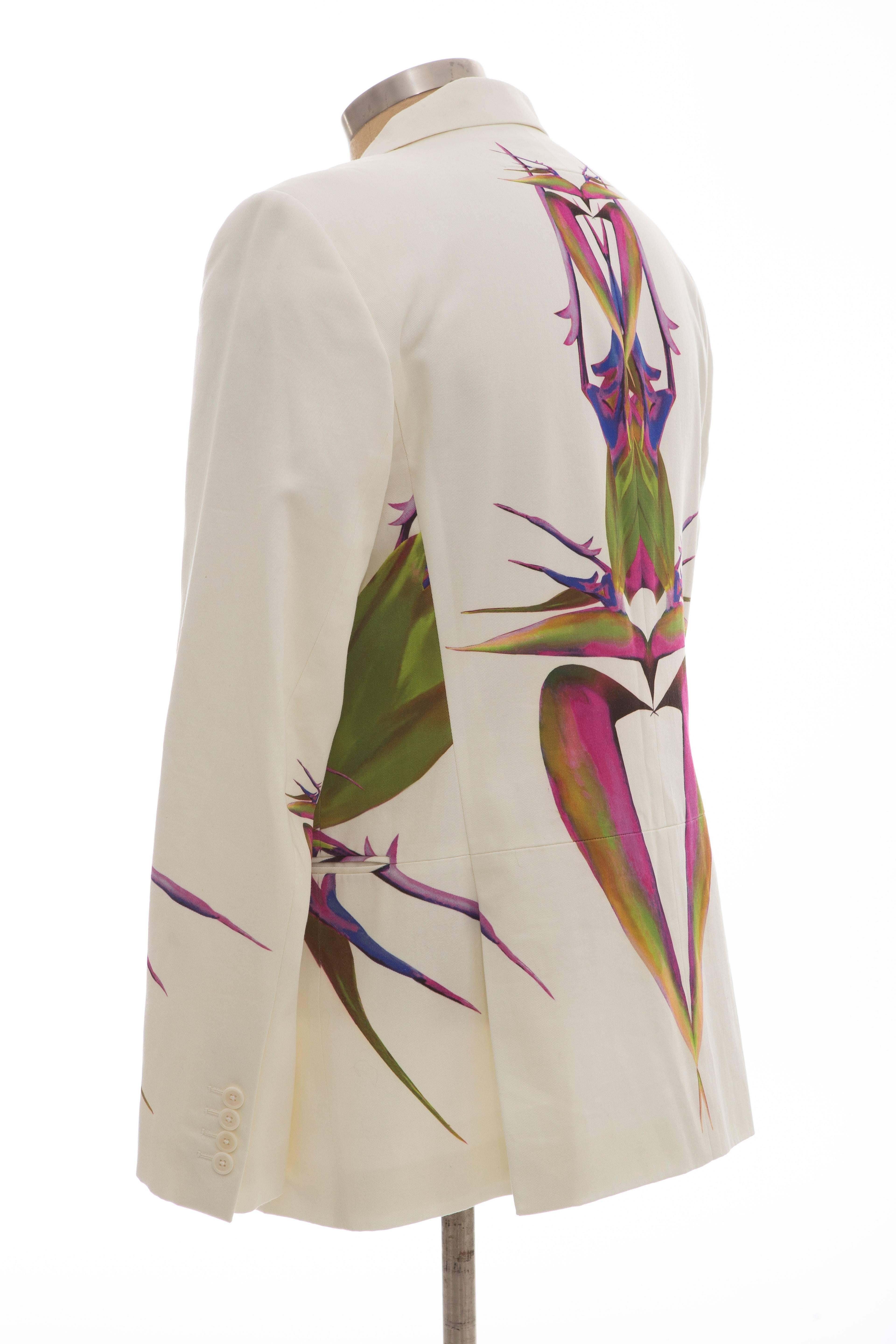 Givenchy By Riccardo Tisci Men's Birds Of Paradise Blazer, Spring - Summer 2012 In Excellent Condition In Cincinnati, OH