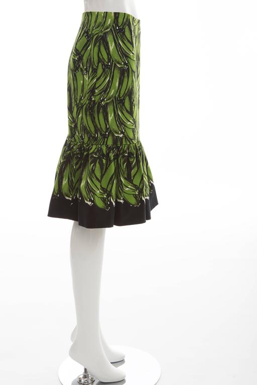 Prada Cotton Banana Print Skirt, Spring - Summer 2011 at 1stDibs