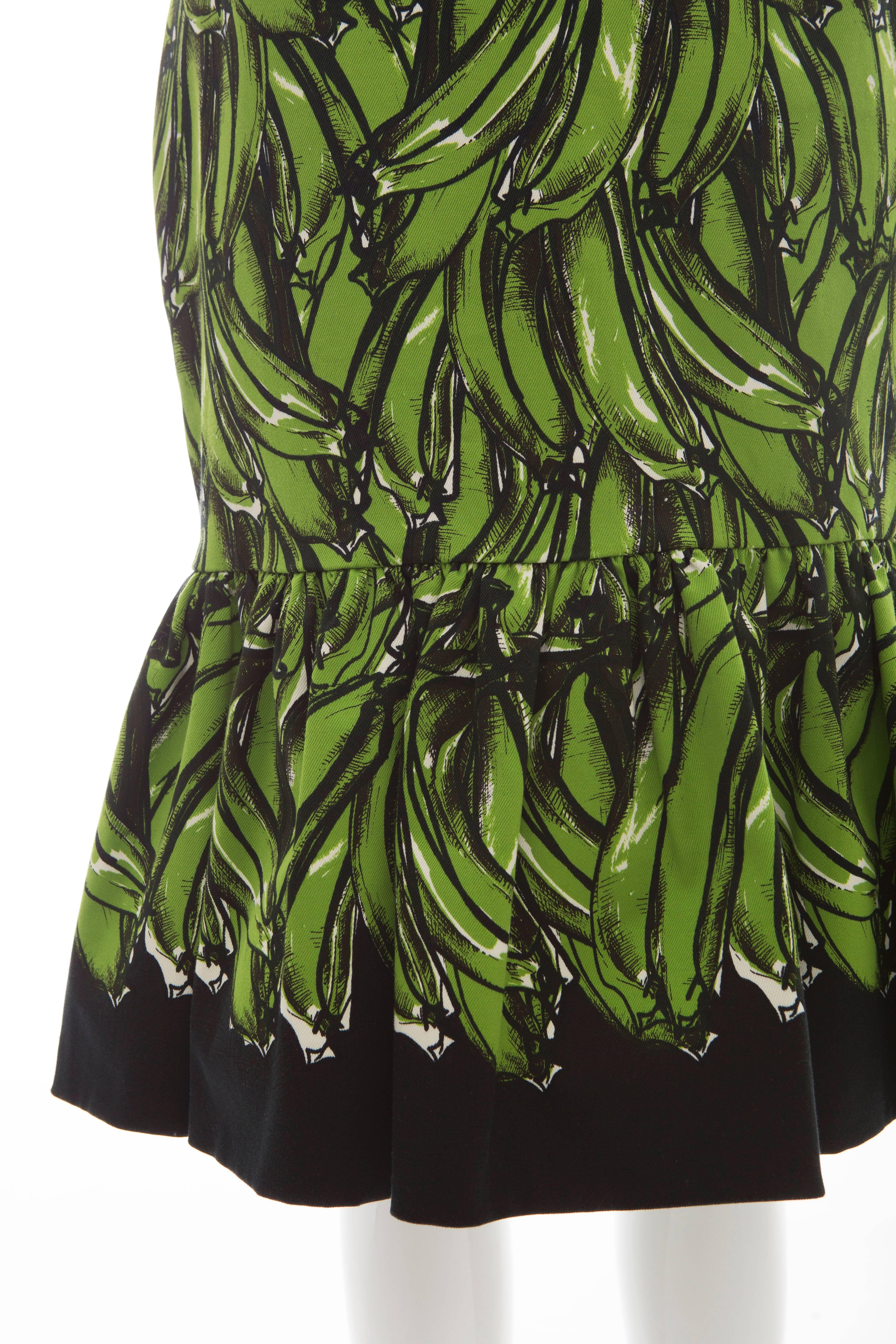Women's Prada Cotton Banana Print Skirt, Spring - Summer 2011