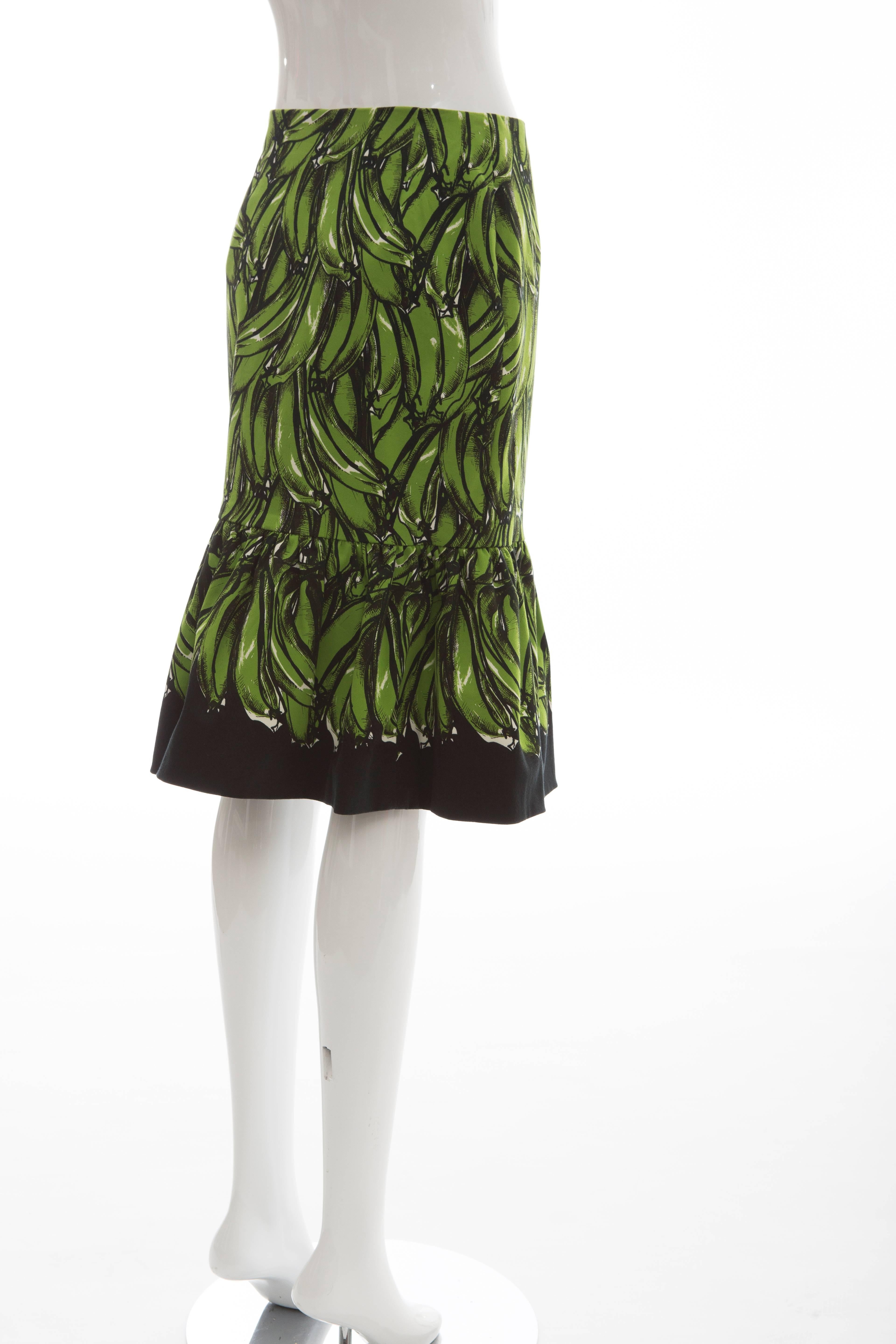 Prada Cotton Banana Print Skirt, Spring - Summer 2011 1