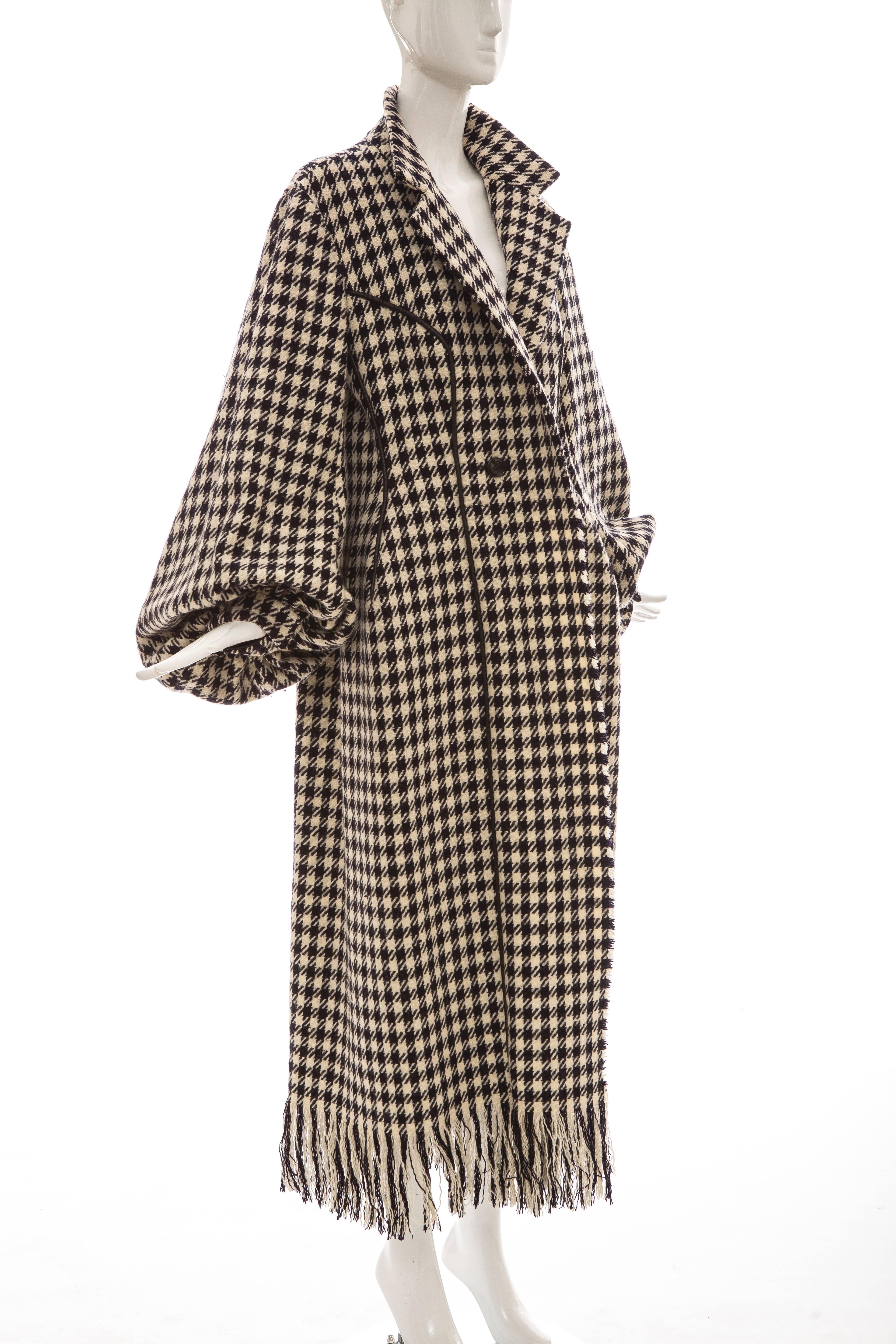 Yohji Yamamoto Black And White Wool Houndstooth Coat, Autumn - Winter 2003 1