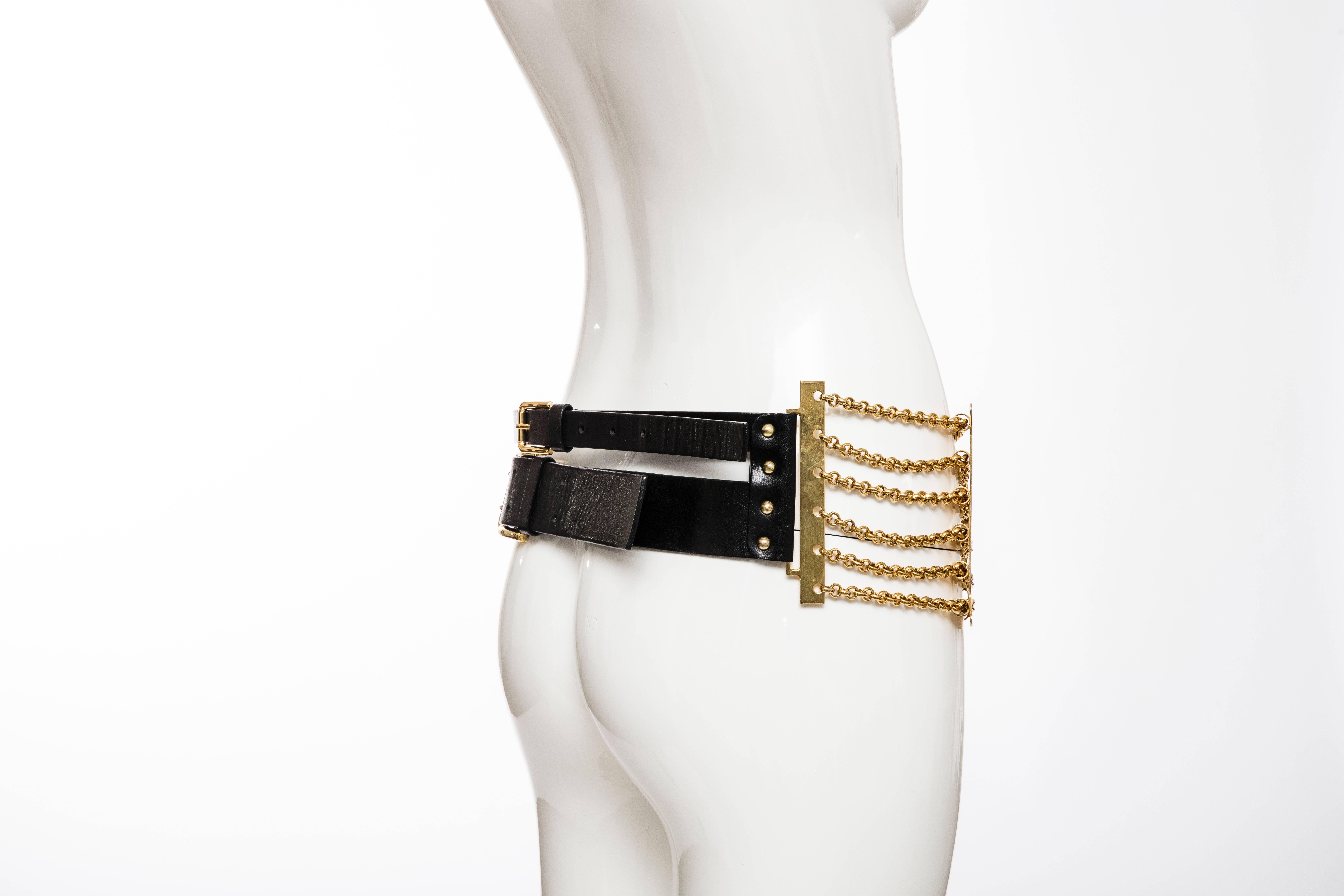 Dolce & Gabbana Love Black Leather Belt, Spring - Summer 2003 In Good Condition In Cincinnati, OH