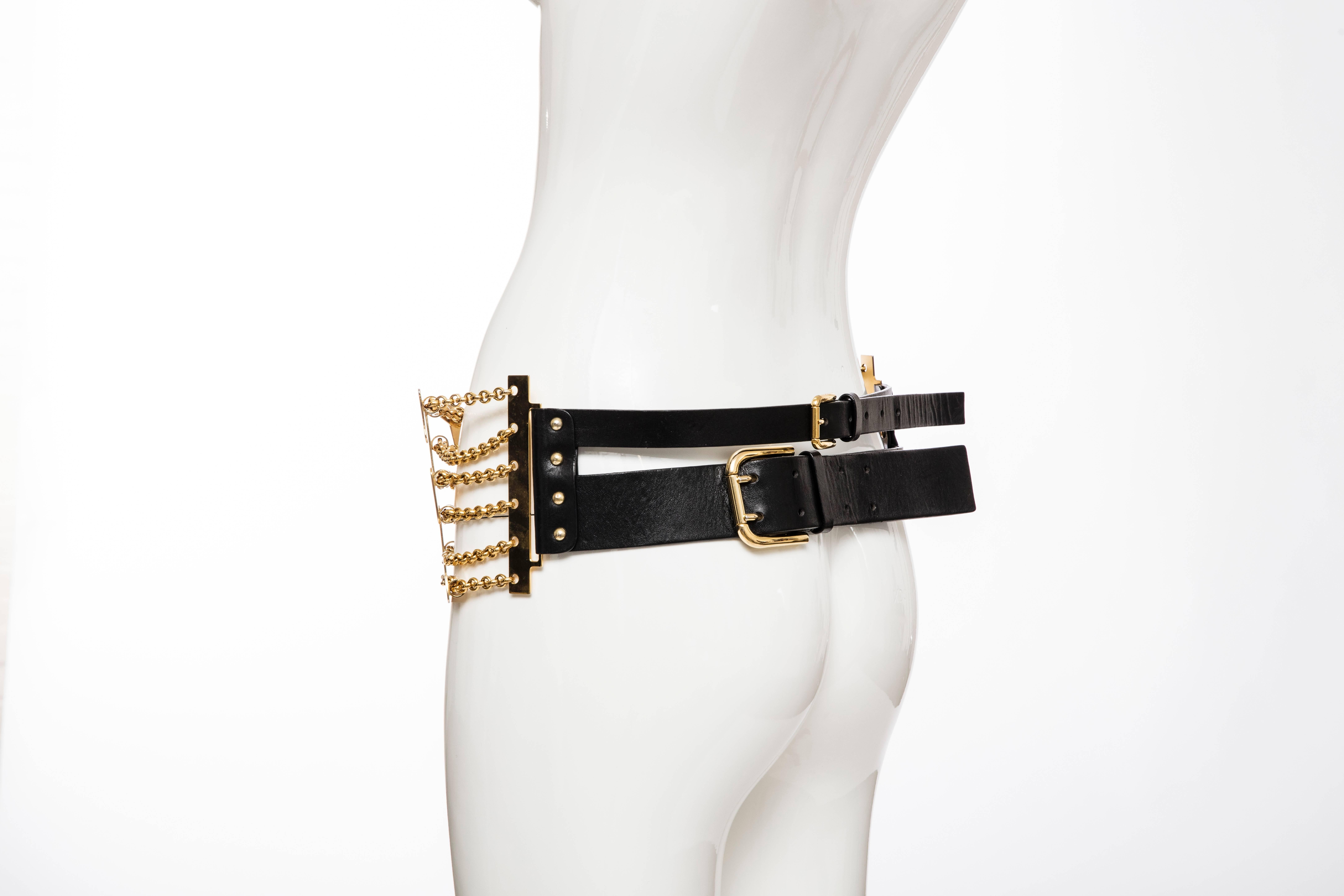 Dolce & Gabbana Love Black Leather Belt, Spring - Summer 2003 1