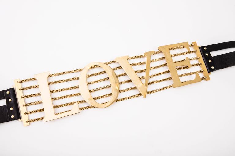 Dolce and Gabbana Love Black Leather Belt, Spring - Summer  display picture 1