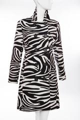 Michael Kors For Celine Wool Zebra Print Coat