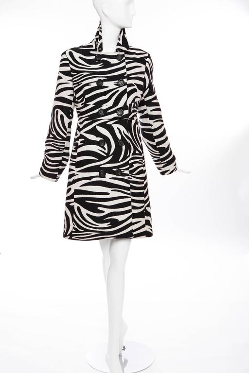 Michael Kors For Celine Wool Zebra Print Coat at 1stDibs | zebra coat ...