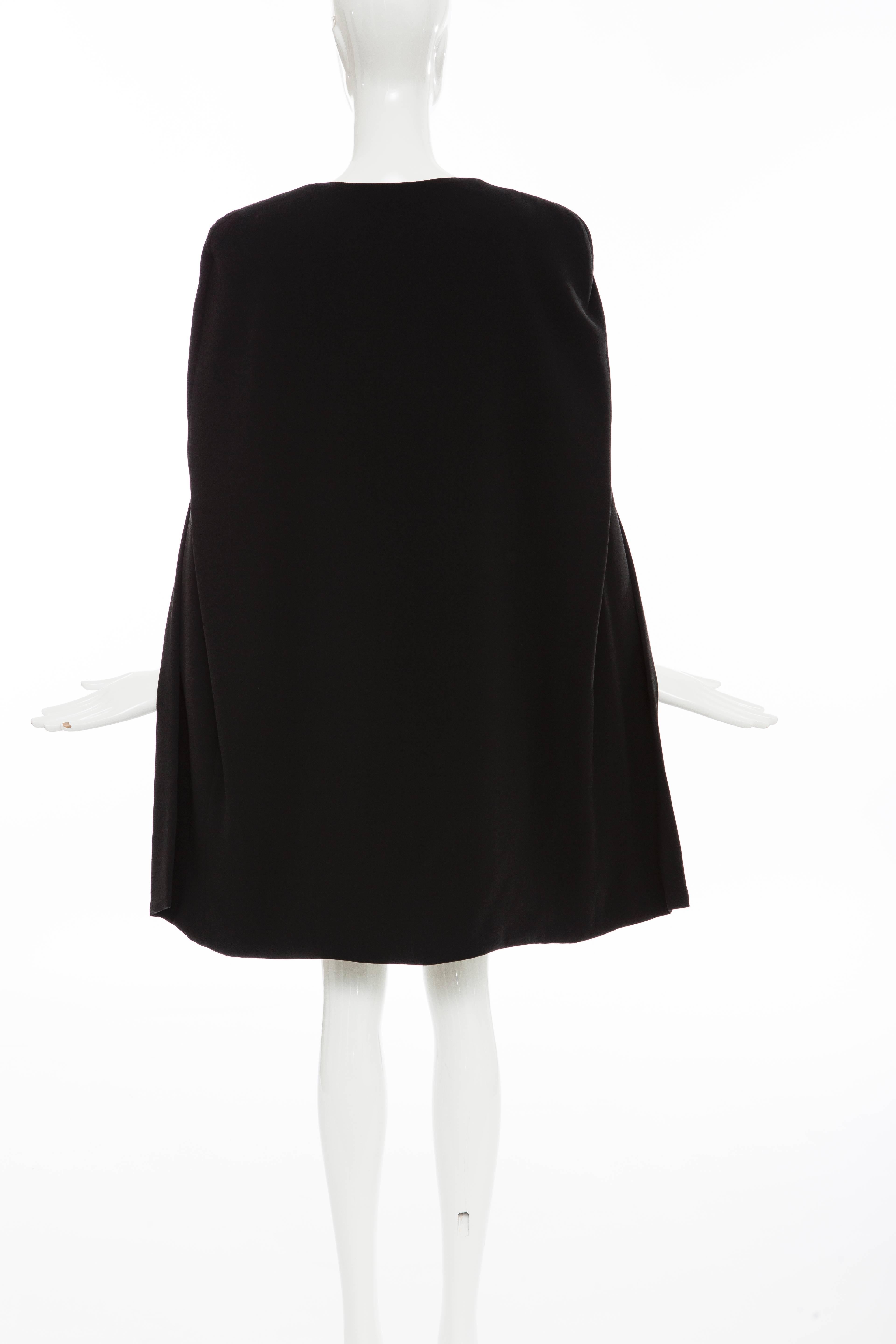 Tom Ford Black Silk Evening Dress With Matching Cape, Fall 2012 In Excellent Condition In Cincinnati, OH