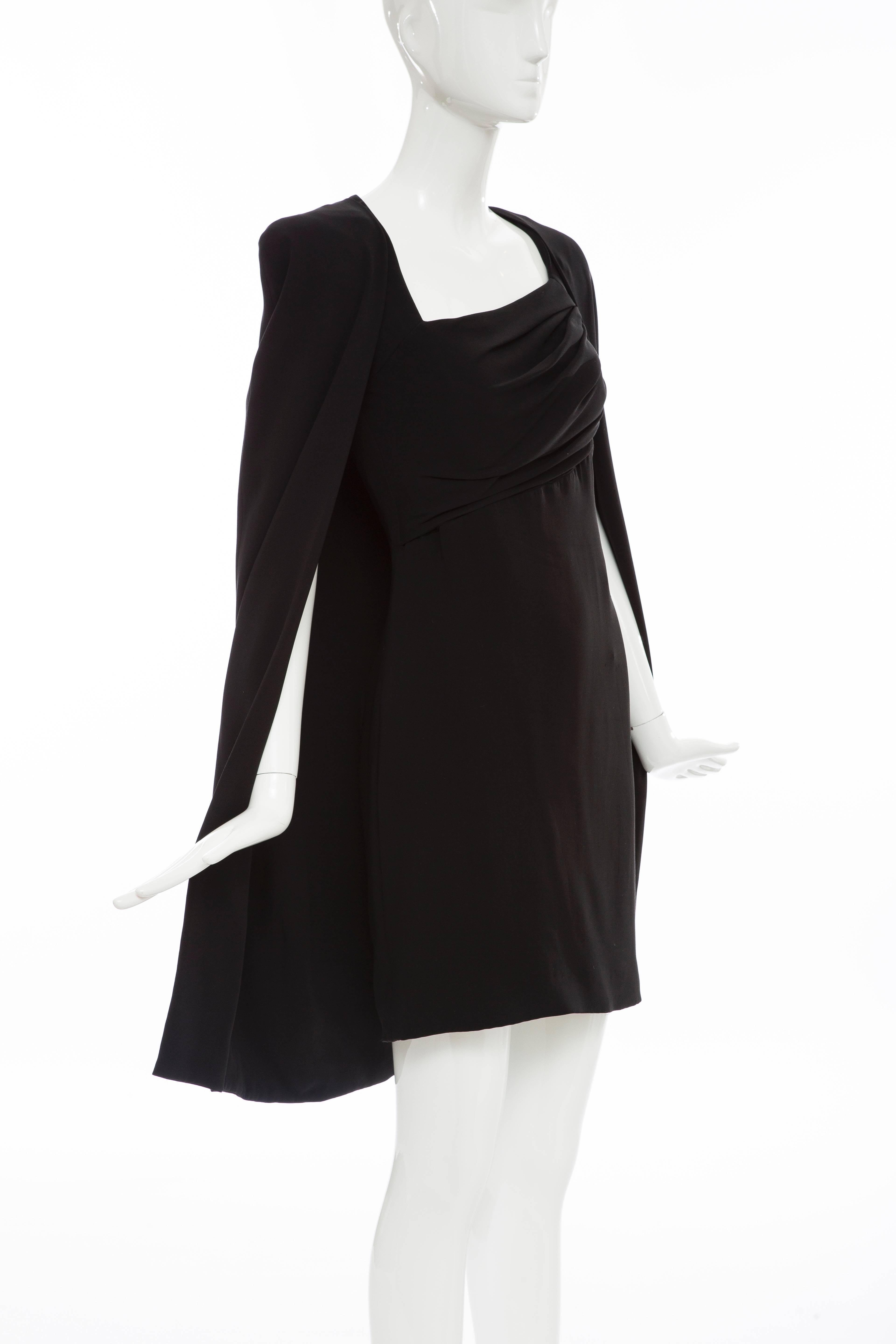 Women's Tom Ford Black Silk Evening Dress With Matching Cape, Fall 2012