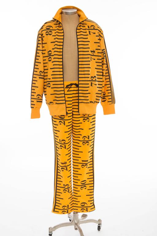 Jeremy Scott For Adidas Men's Tape Measure Tracksuit For Sale at 1stdibs