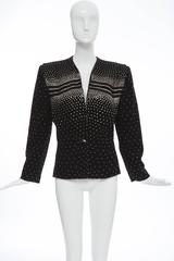 Fred A. Block Black Wool Crepe Metal Studded Jacket, Circa 1940s