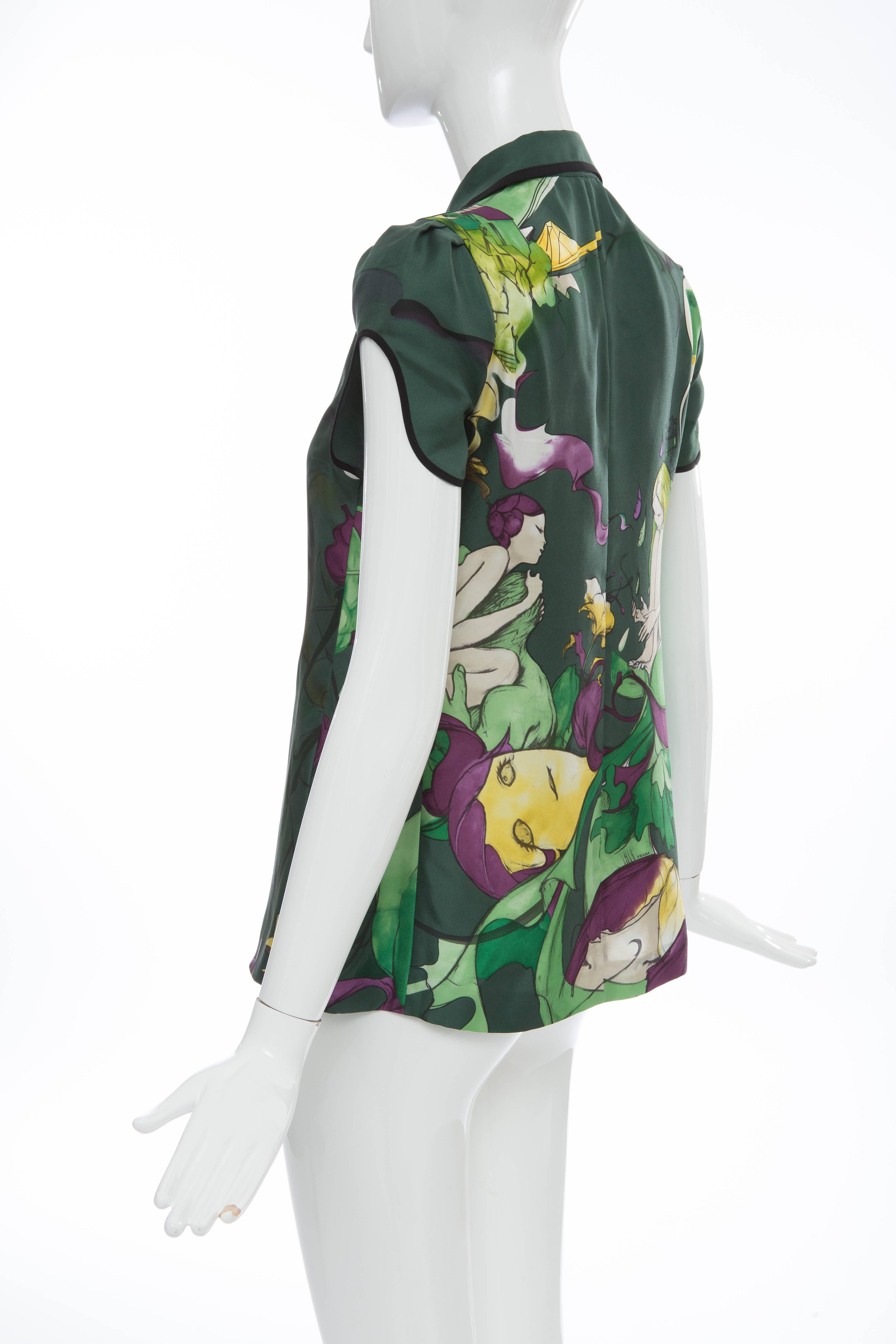 Prada Silk Top With James Jean Fairy Print, Spring - Summer 2008 1
