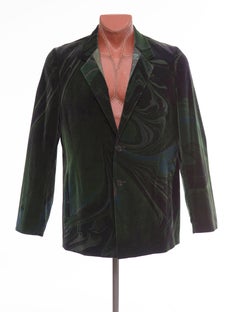 Yohji Yamamoto Men's Emerald Green Velvet Blazer, Autumn - Winter 2015