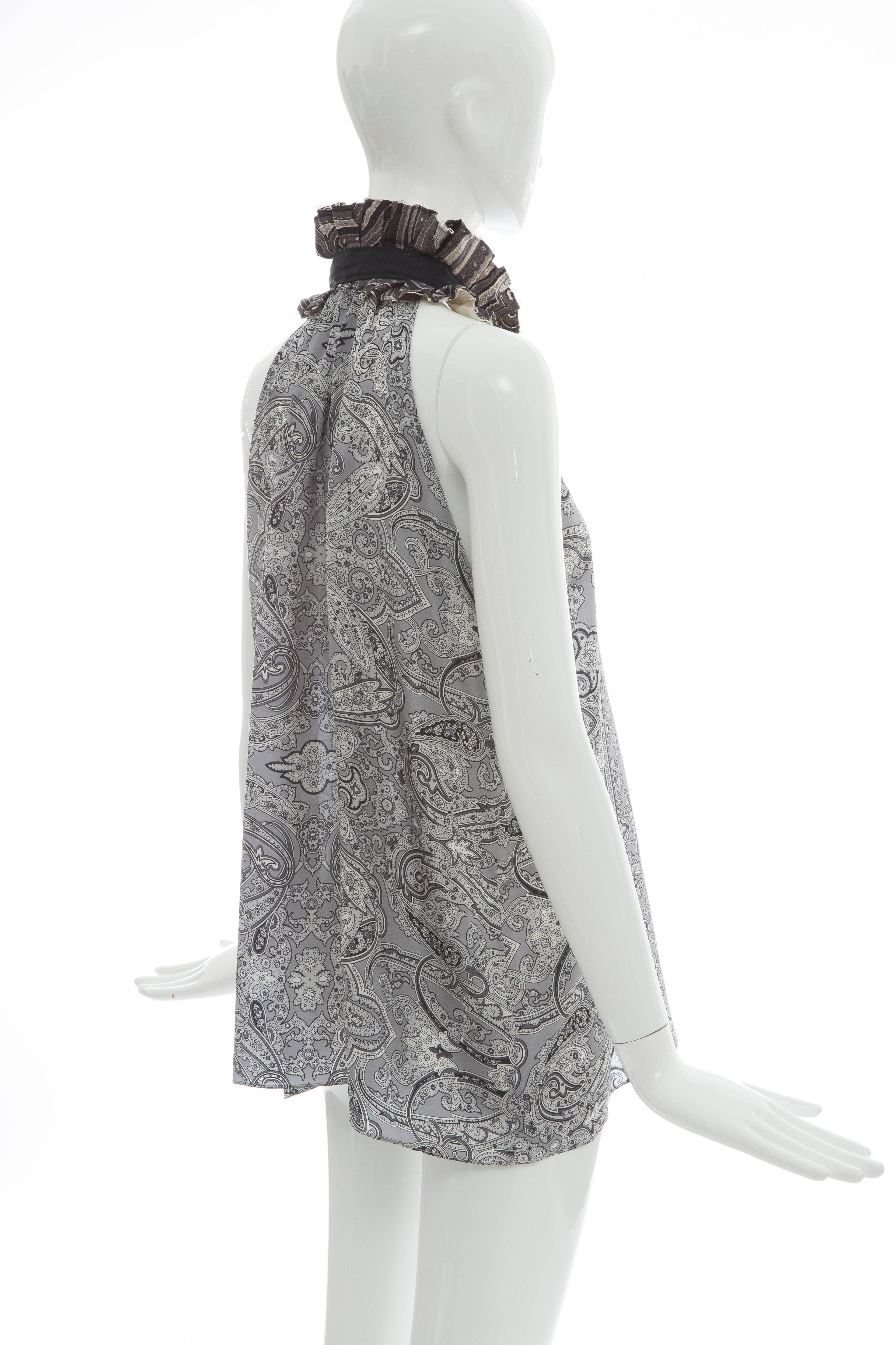 Nicolas Ghesquière for Balenciaga Silk Blouse With Pleated Collar, Spring 2006 2