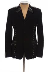 Comme Des Garcons Homme Plus 99%IS Black Wool Blazer Safety Pin Embellishments